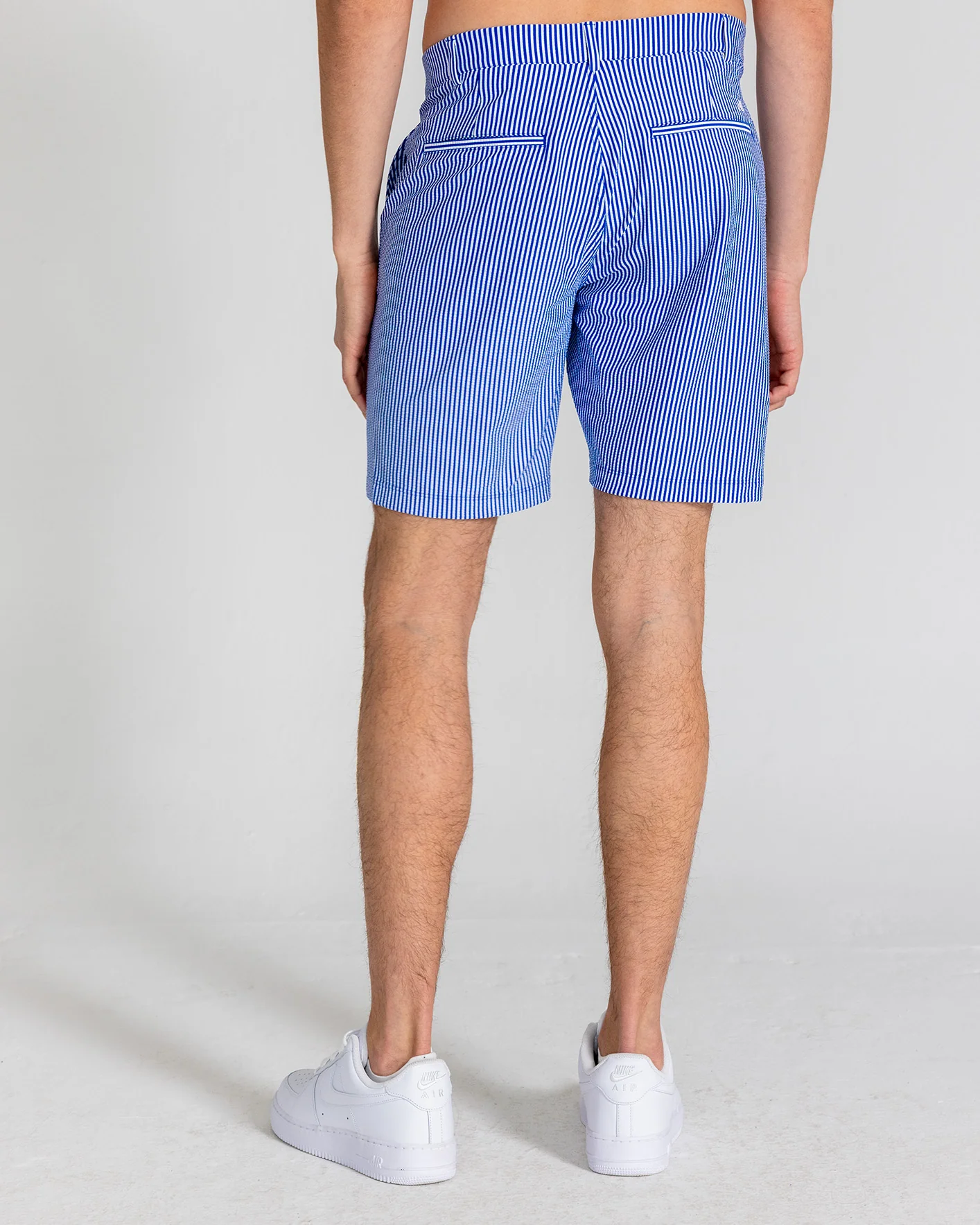 Becker Seersucker Pull-On Short in Harbor Blue - Image 4
