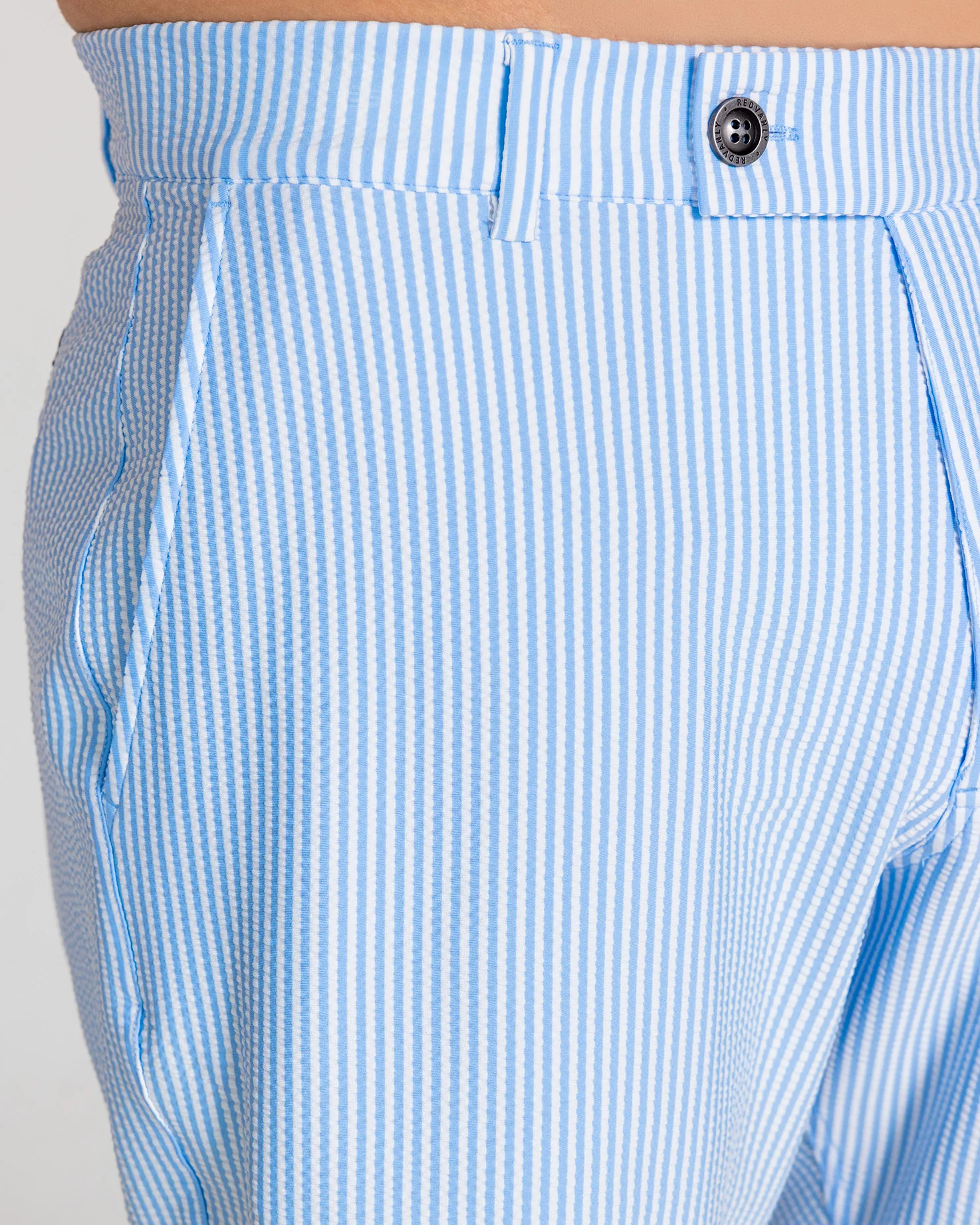 Becker Seersucker Pull-On Short in Mist - Image 3