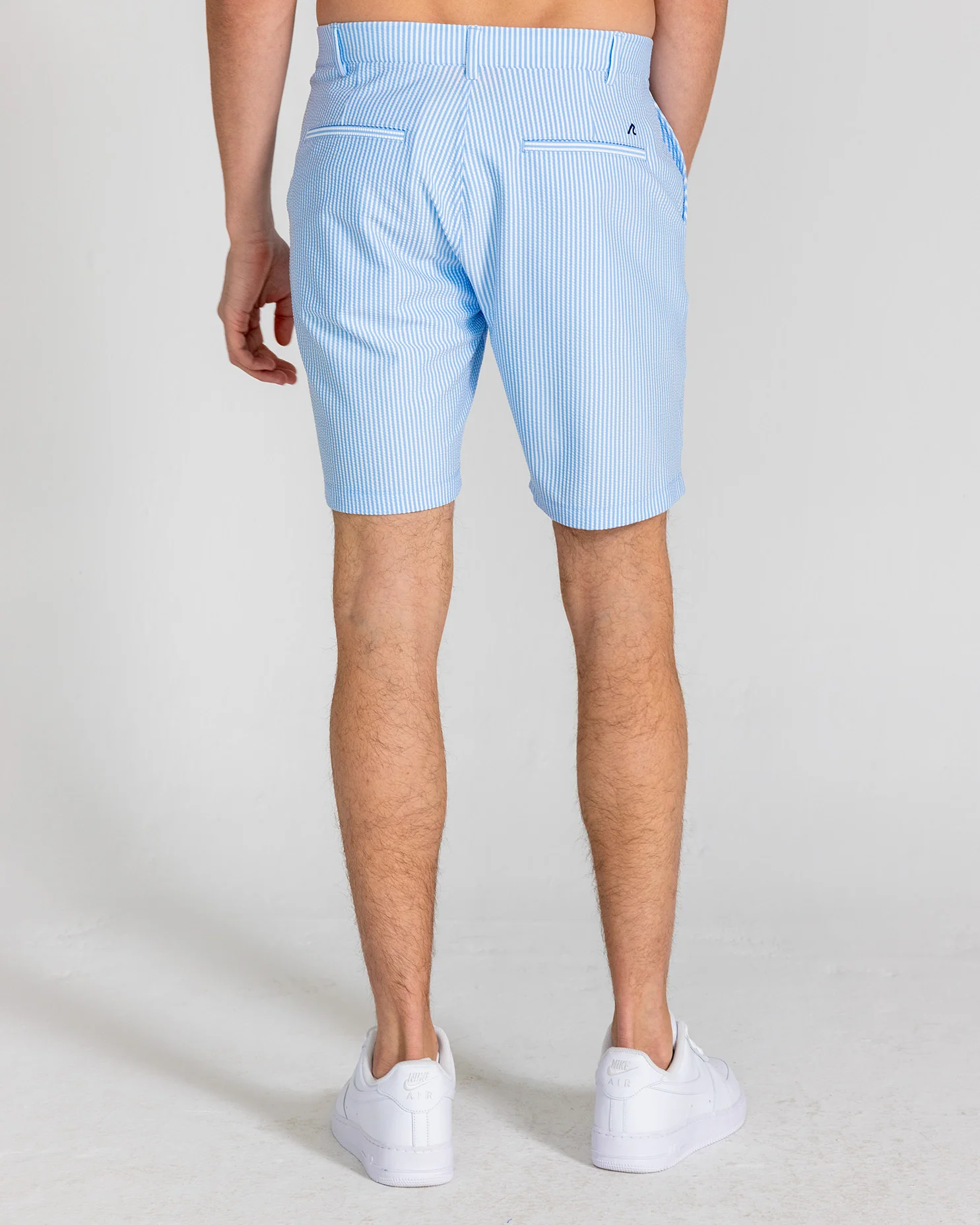 Becker Seersucker Pull-On Short in Mist - Image 4