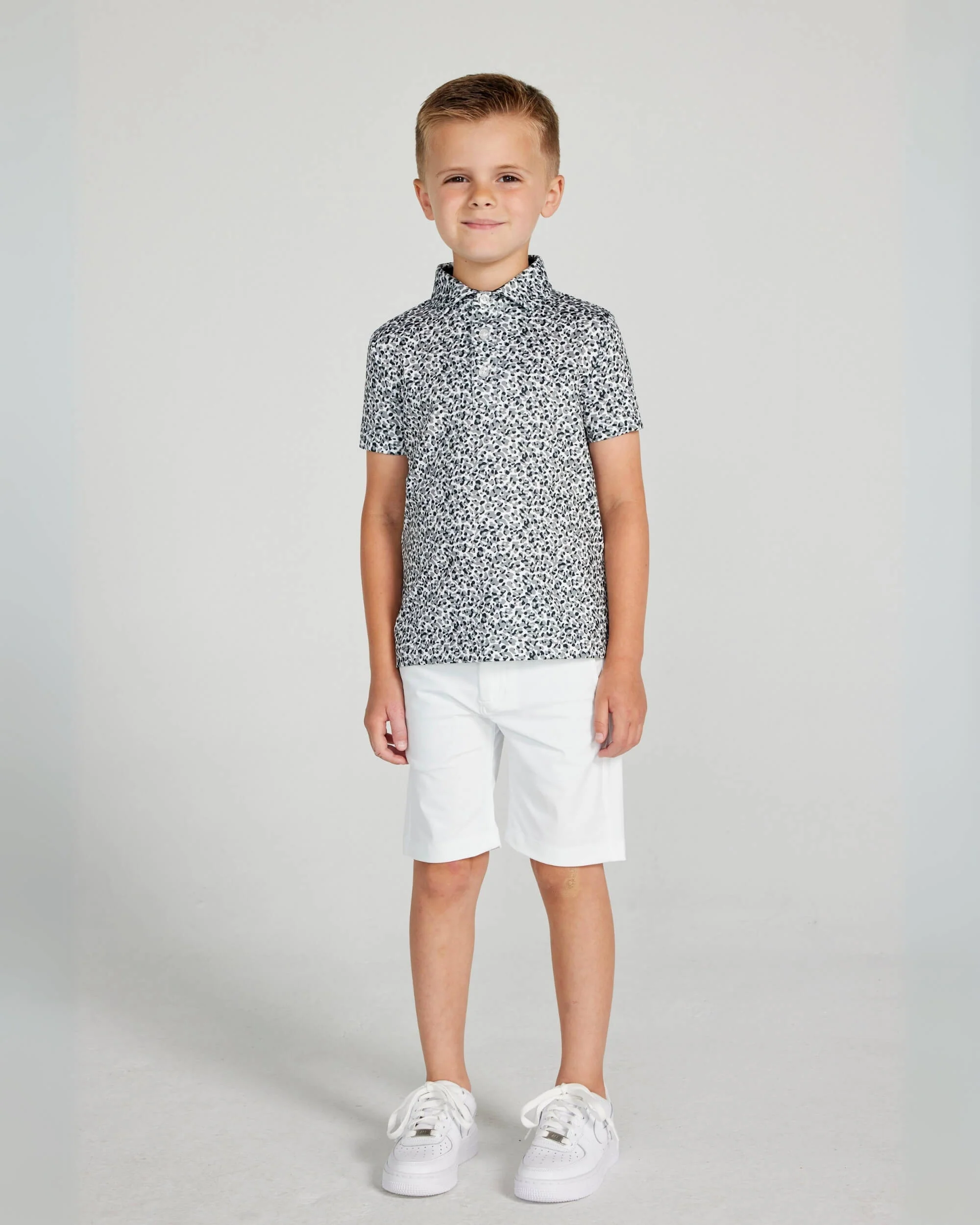Boys Galem Polo in Gray - Image 2