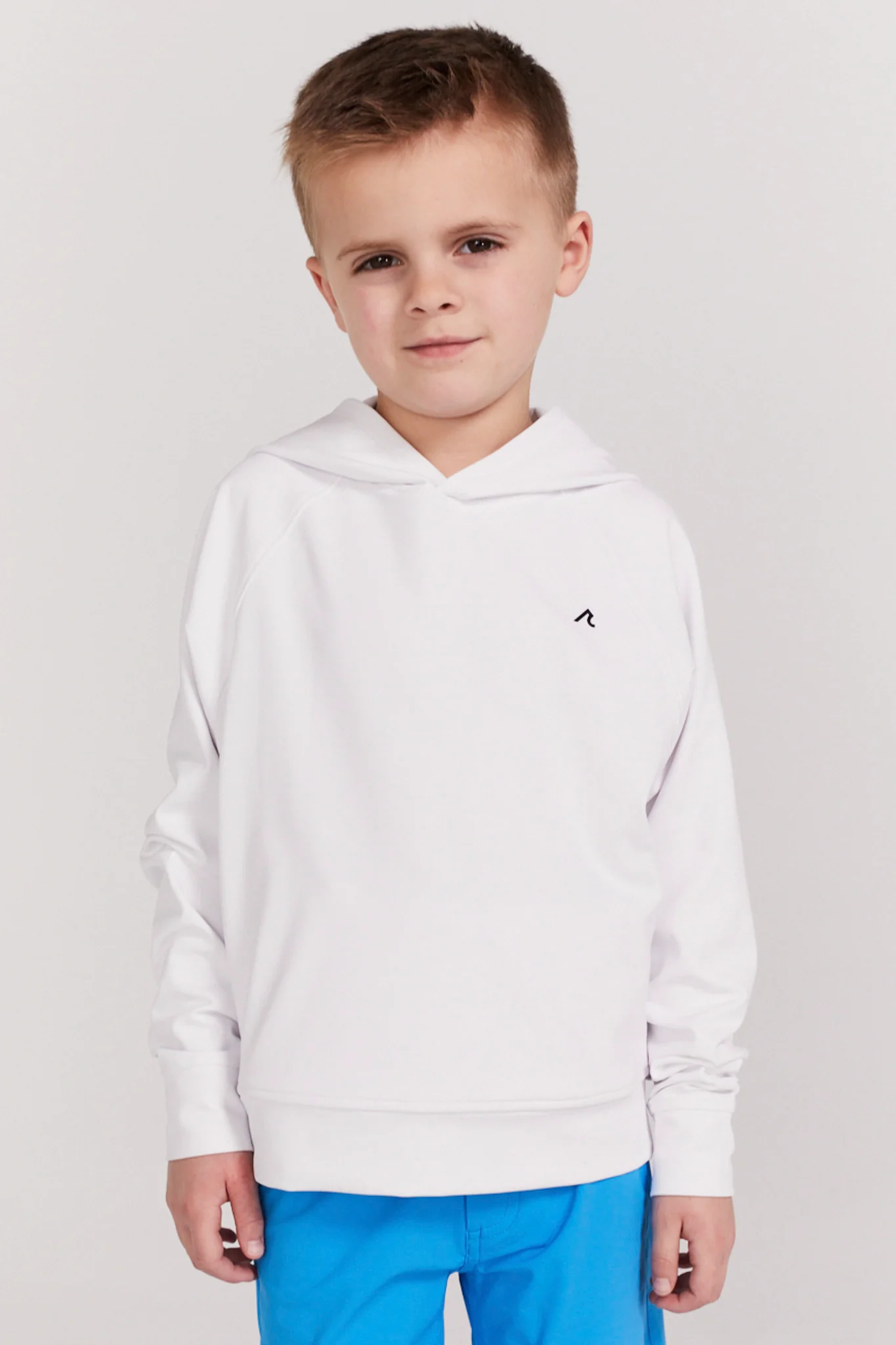 Boys Larkin Hoodie in Bright White