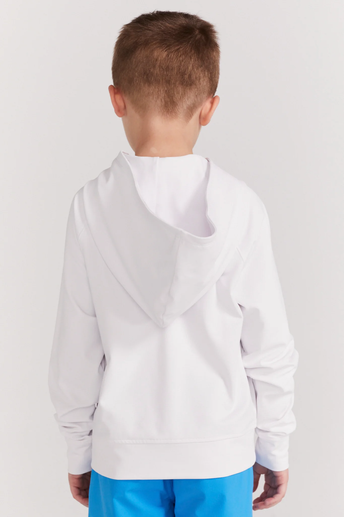 Boys Larkin Hoodie in Bright White - Image 4