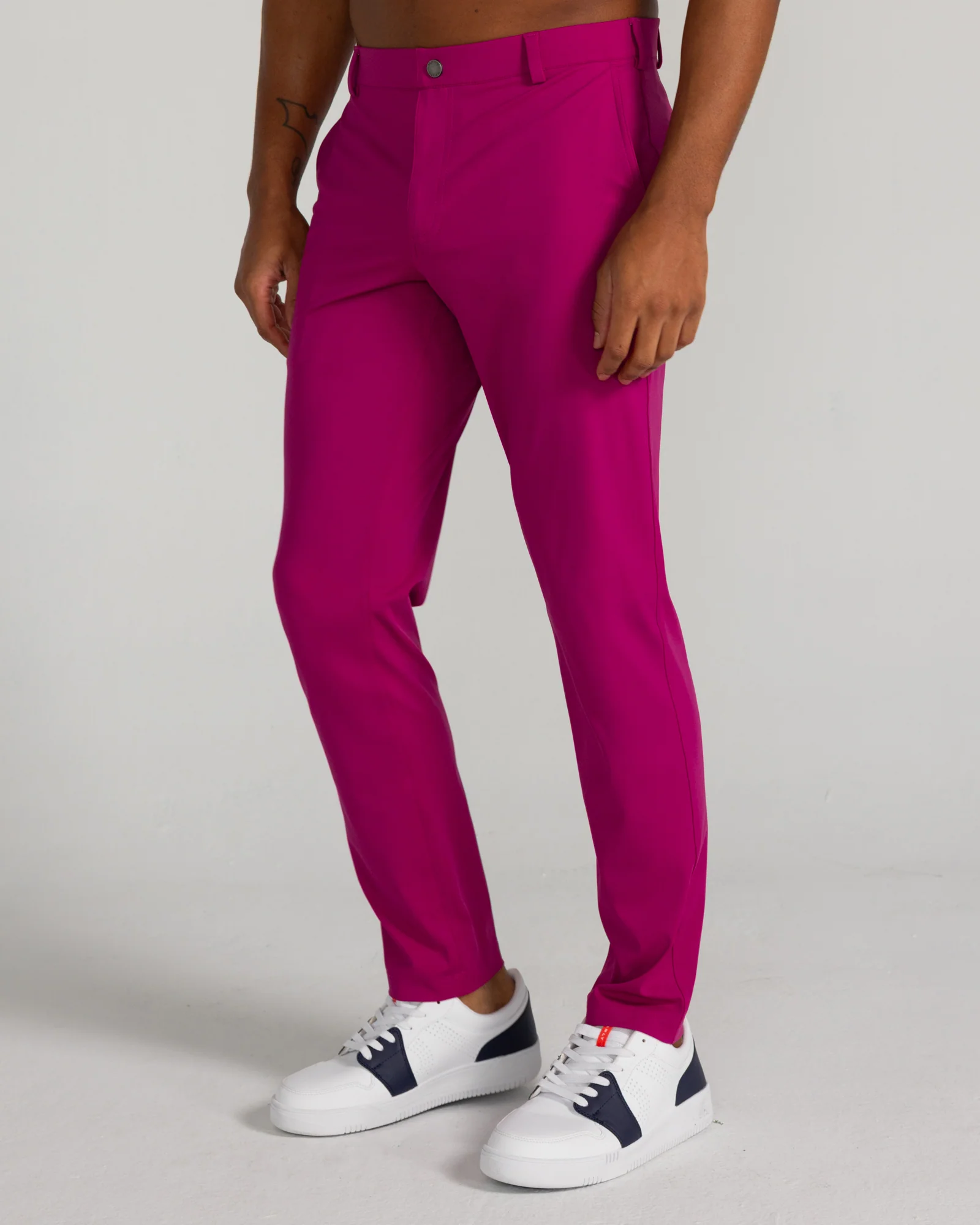 Bradley Pull-On Trouser in Bordeaux - Image 2