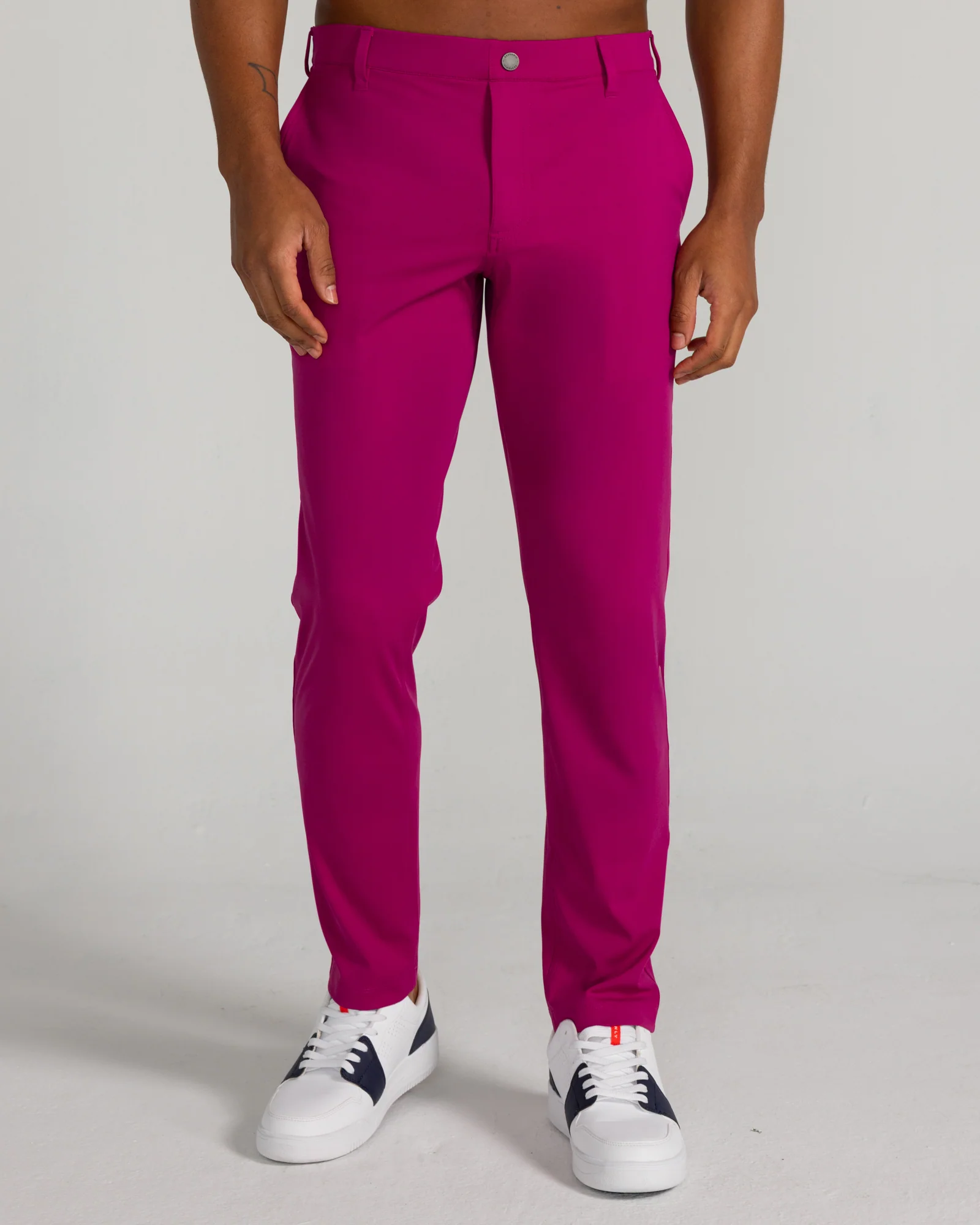 Bradley Pull-On Trouser in Bordeaux - Image 3