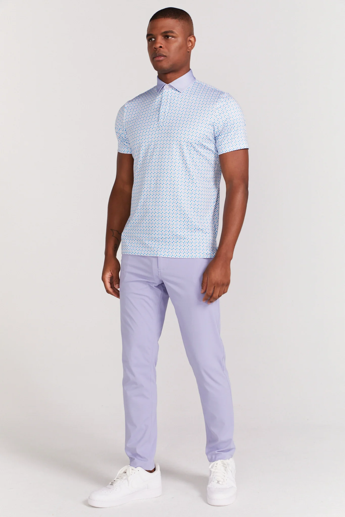 Bradley Pull-On Trouser in Purple Impression - Image 2