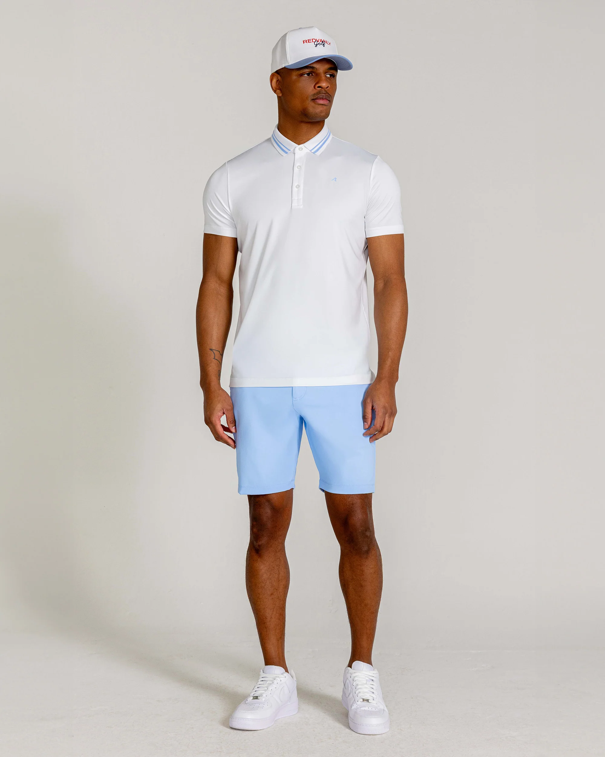 Cadman Polo in Bright White/Blue - Image 2