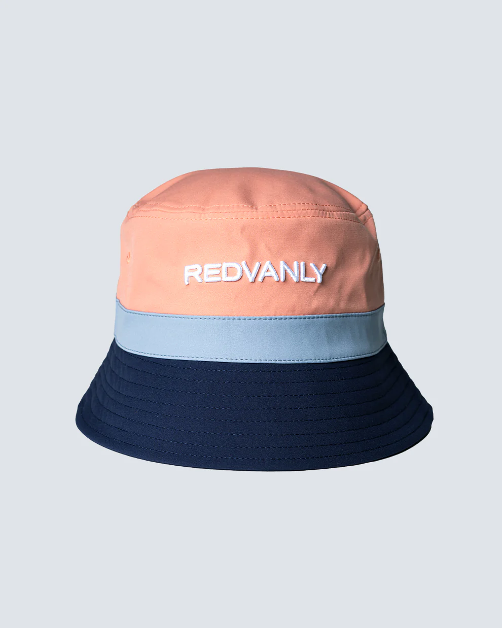 Colorblocked Bucket Hat in Salmon Multi