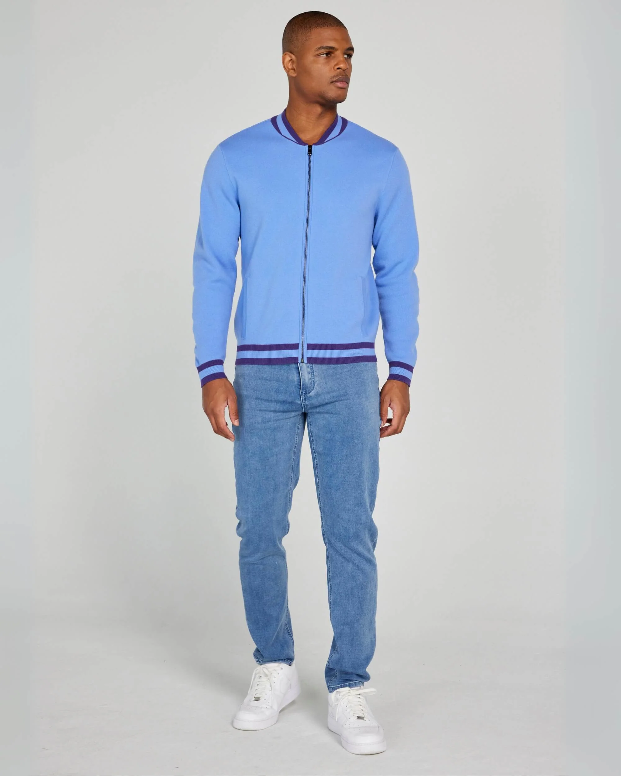 Crestwell Bomber in Bleu - Image 2