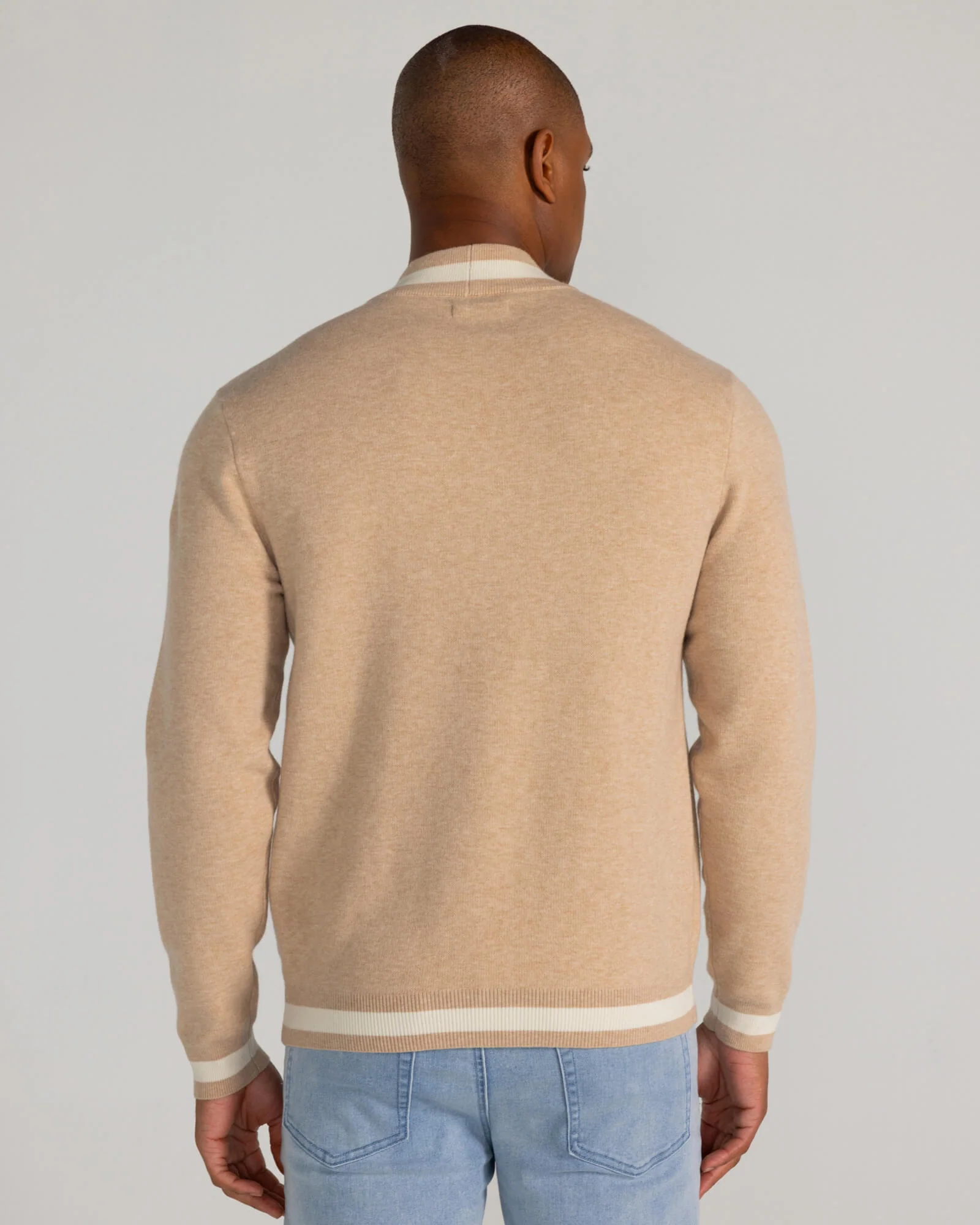Crestwell Bomber in Pale Khaki - Image 4