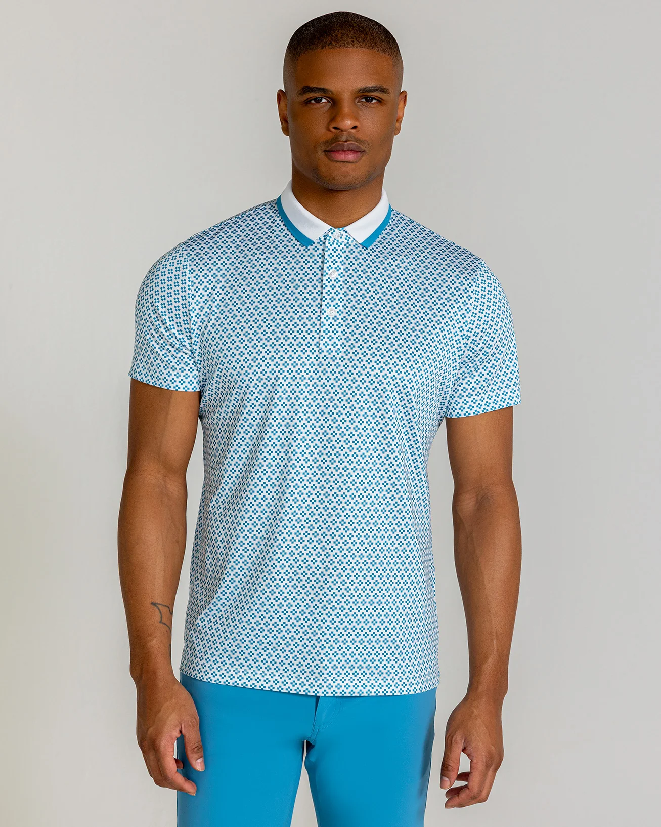 Duncure Pique Polo in Eucalyptus