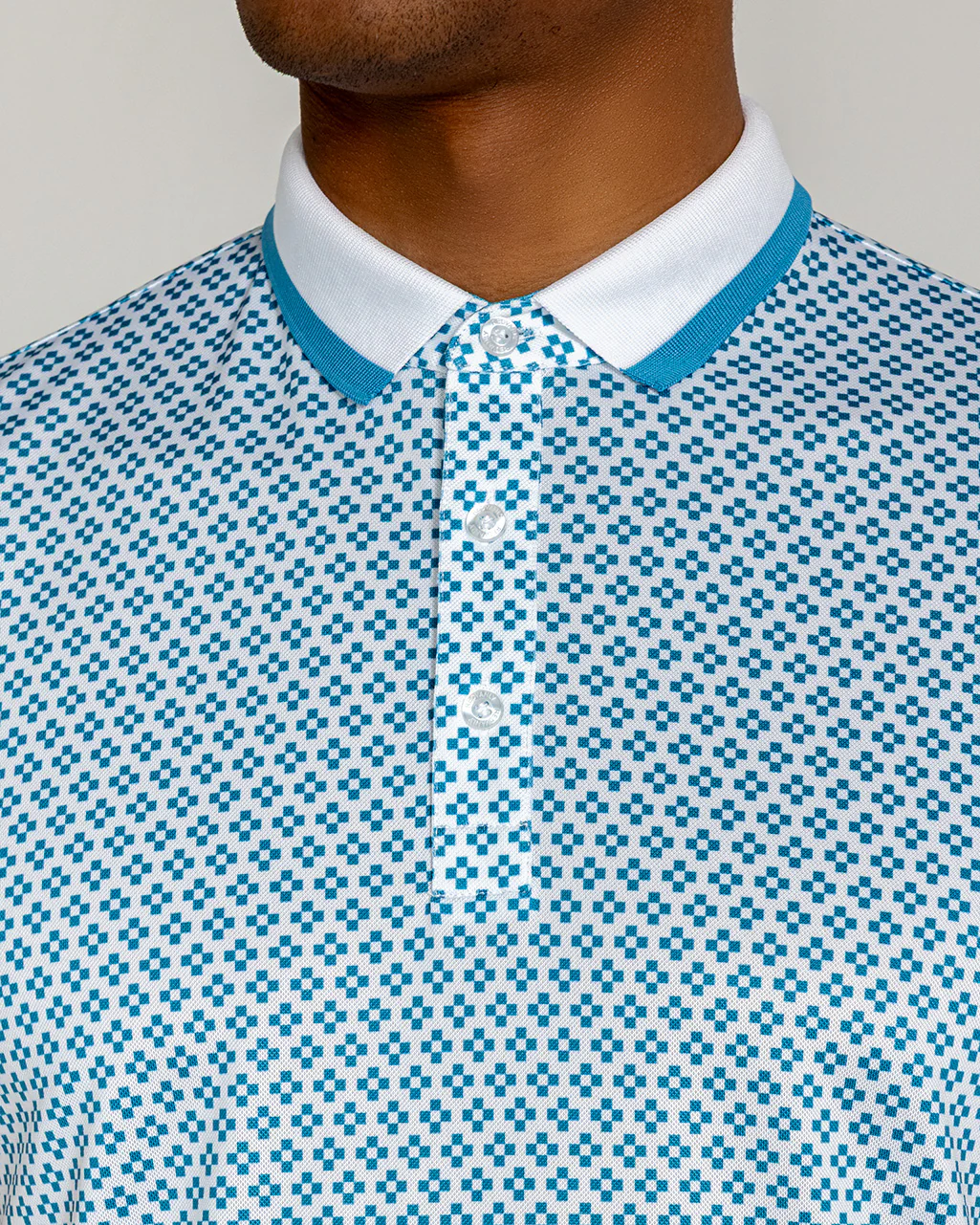 Duncure Pique Polo in Eucalyptus - Image 3