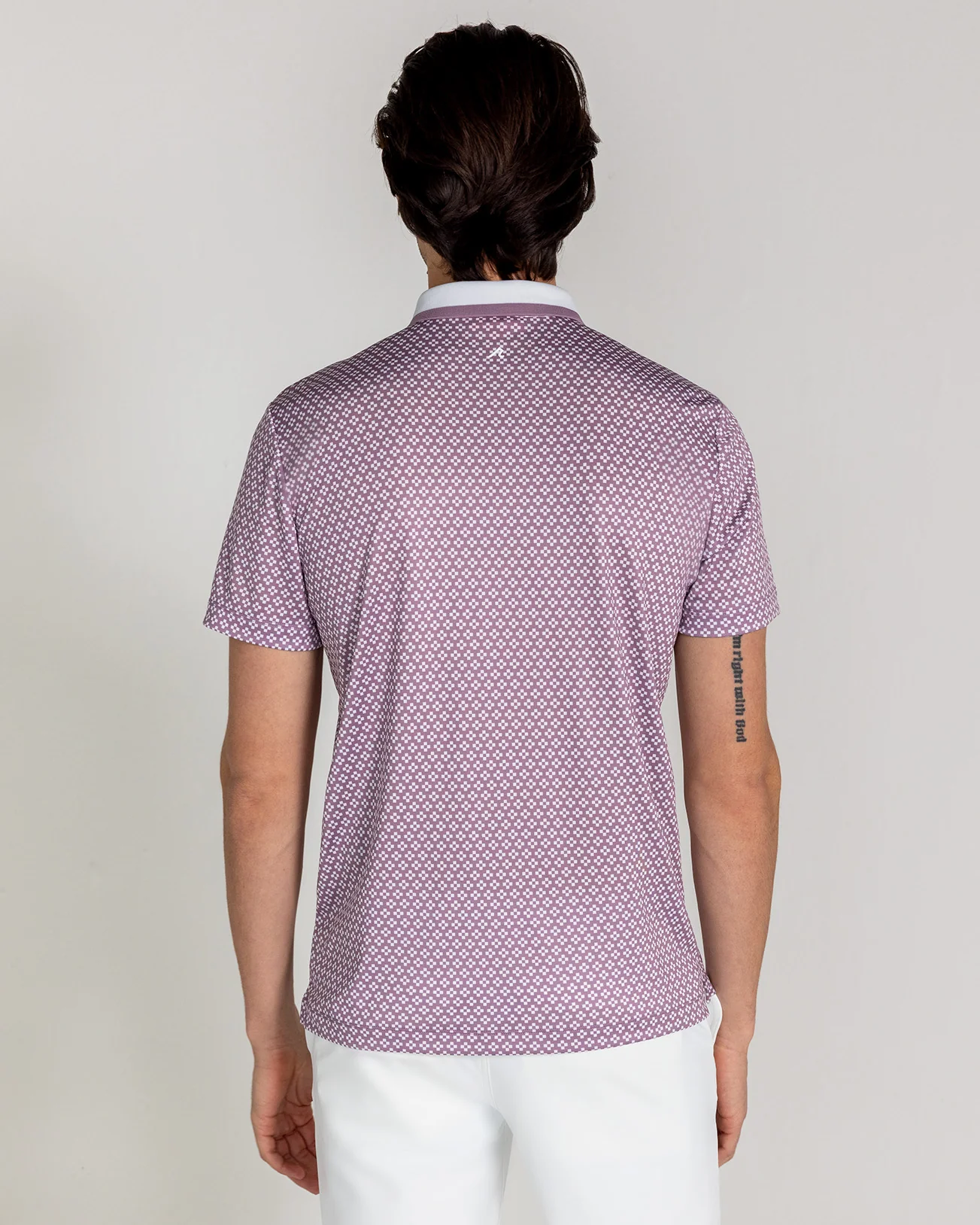 Duncure Pique Polo in Lilac - Image 4
