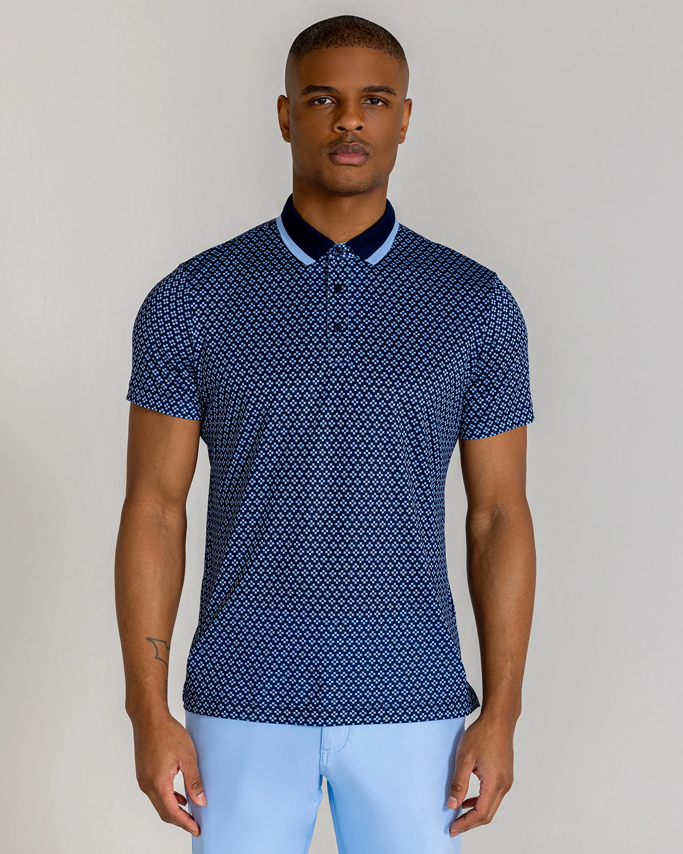 Duncure Pique Polo in Midnight Navy Multi