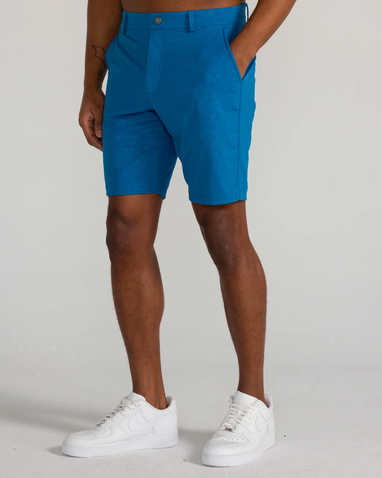 Embossed Varick Pull-On Short in Seaport - Image 2