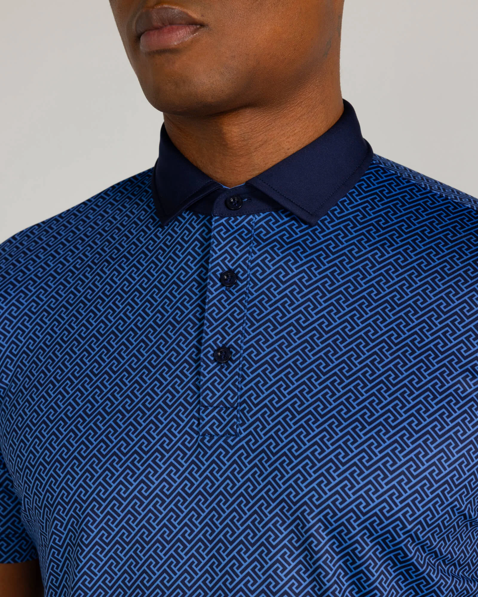 Geo Icon Polo in Midnight Navy - Image 3