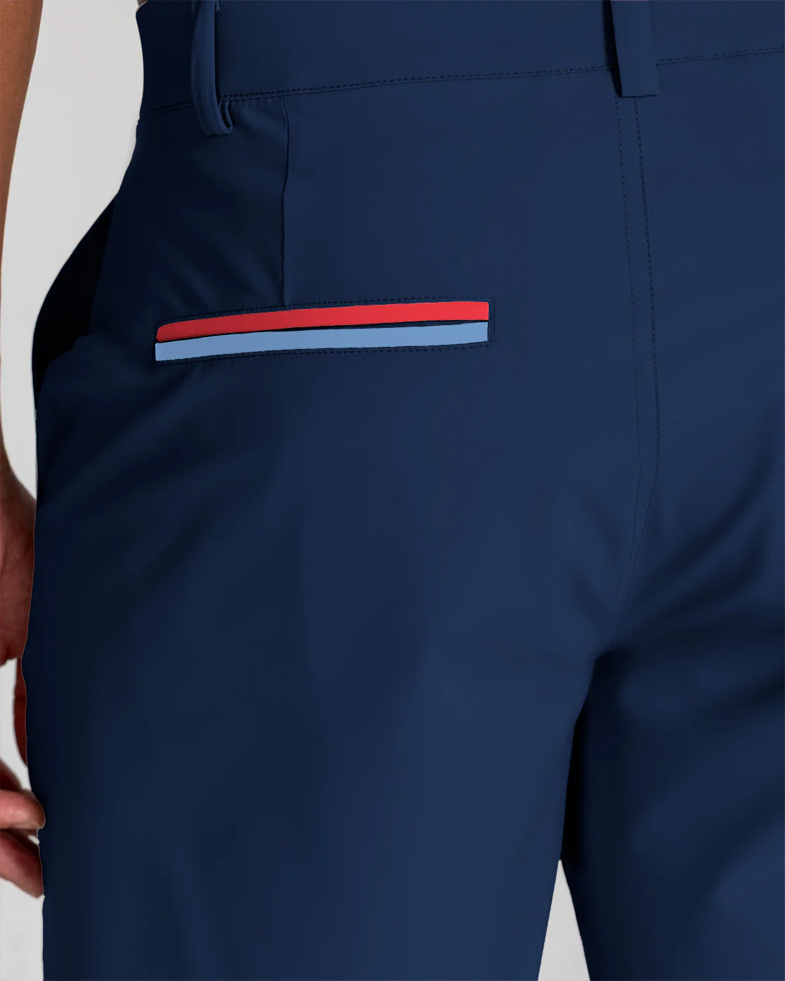 Hanover Pull-On Short Stripe in Navy - Image 2