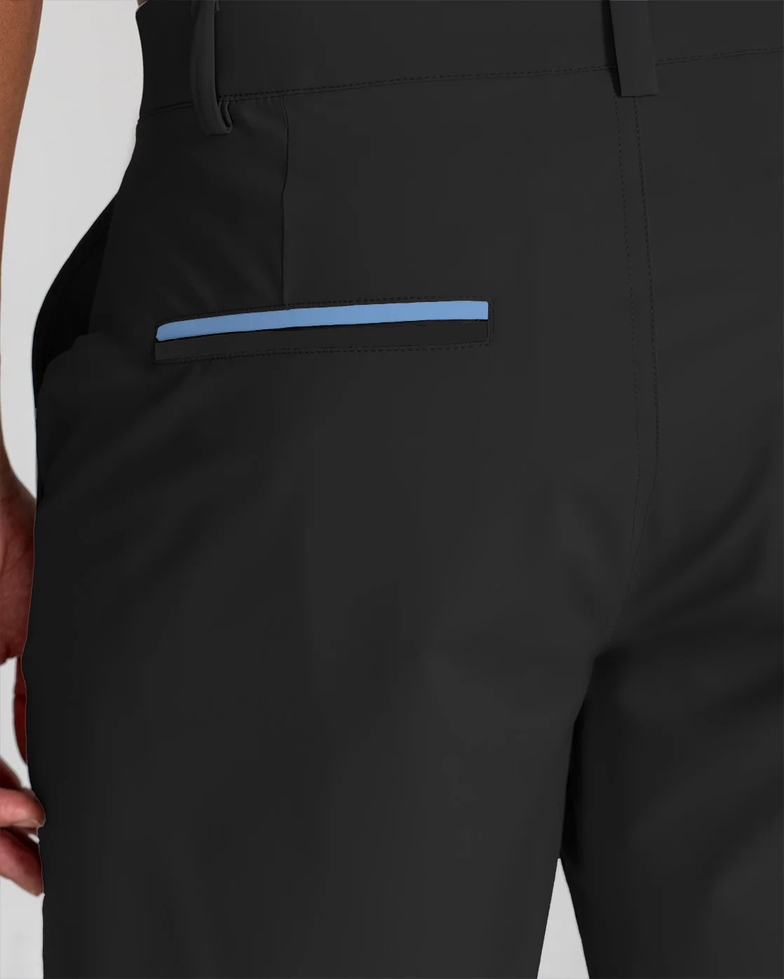 Hanover Pull-On Short Stripe in Tuxedo - Image 2