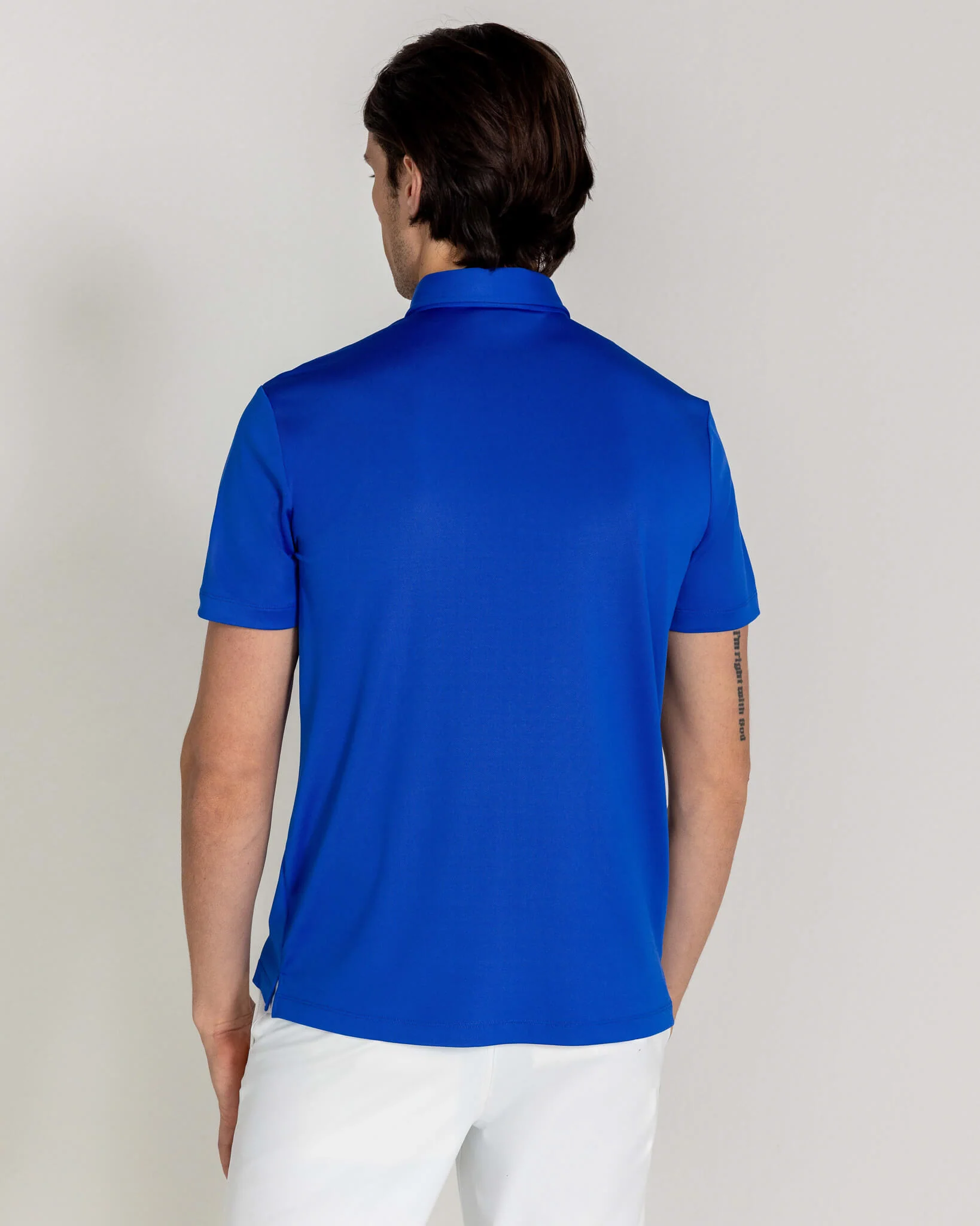 Holland Pique Polo in Harbor Blue - Image 4