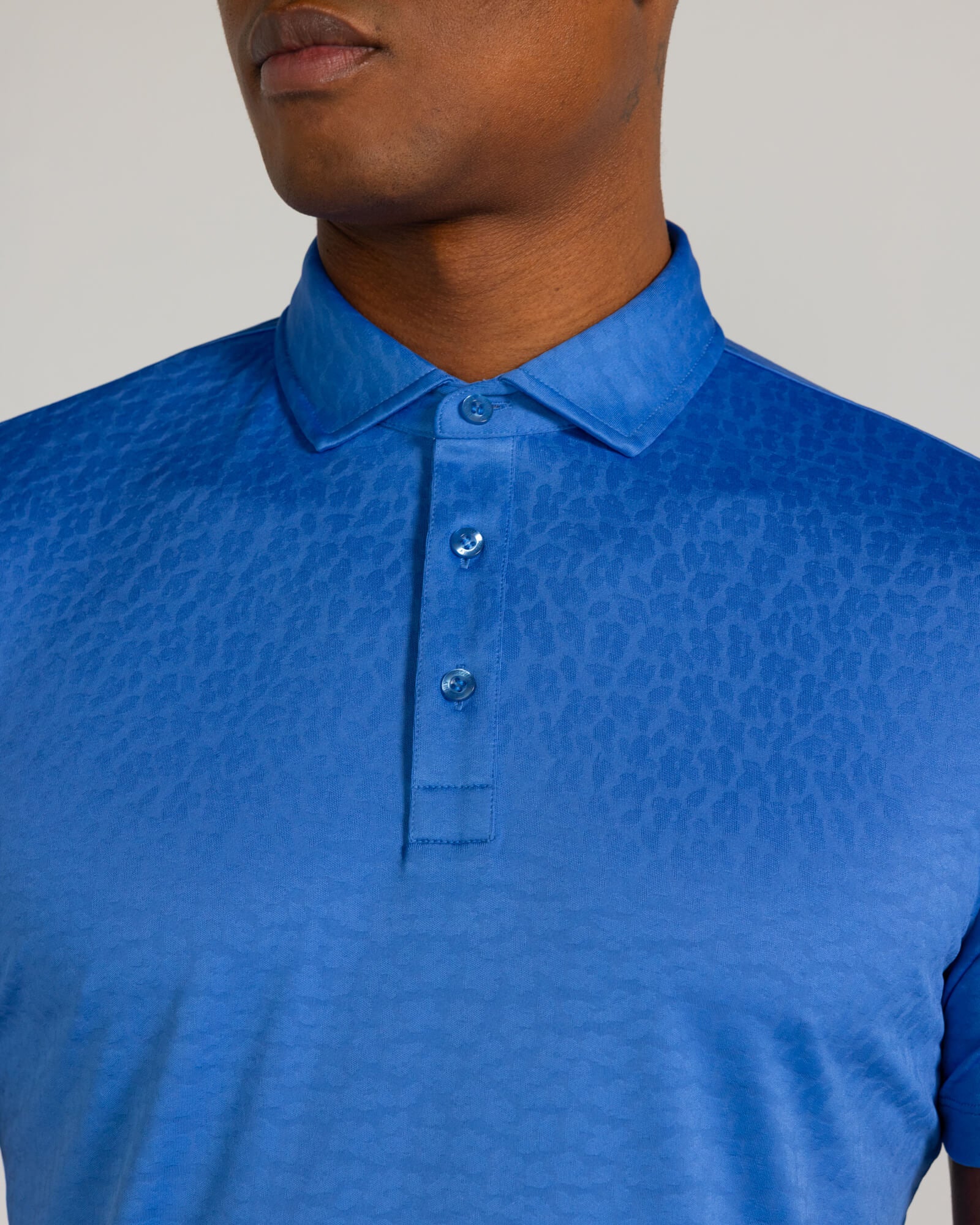 Kendall Jacquard Polo in Blue Yonder - Image 3