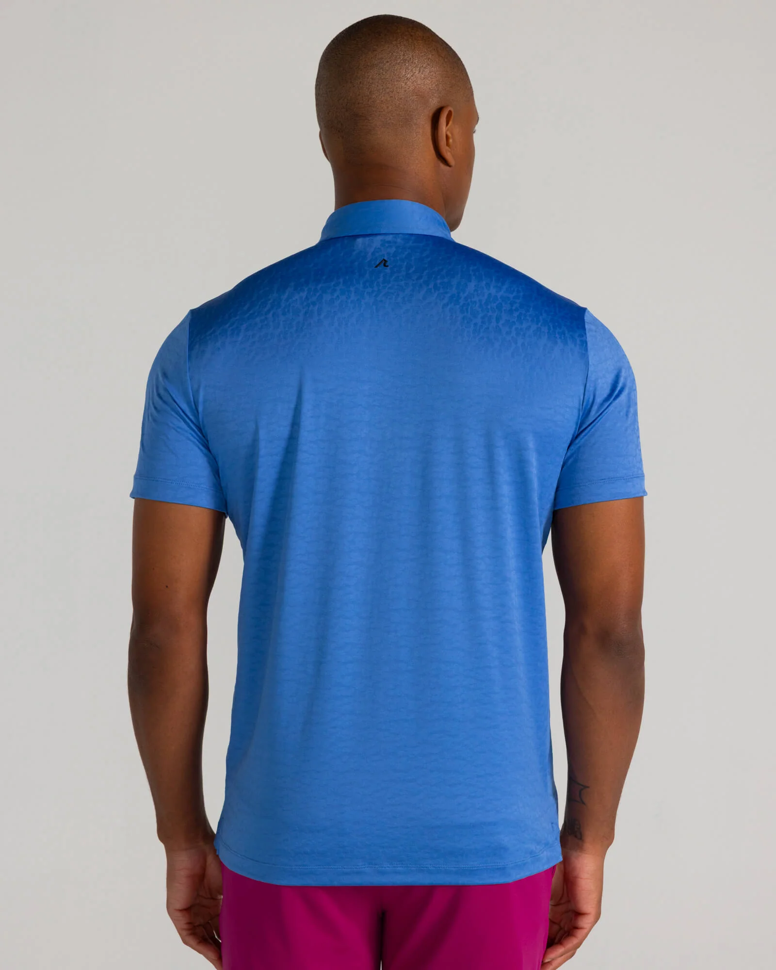 Kendall Jacquard Polo in Blue Yonder - Image 4