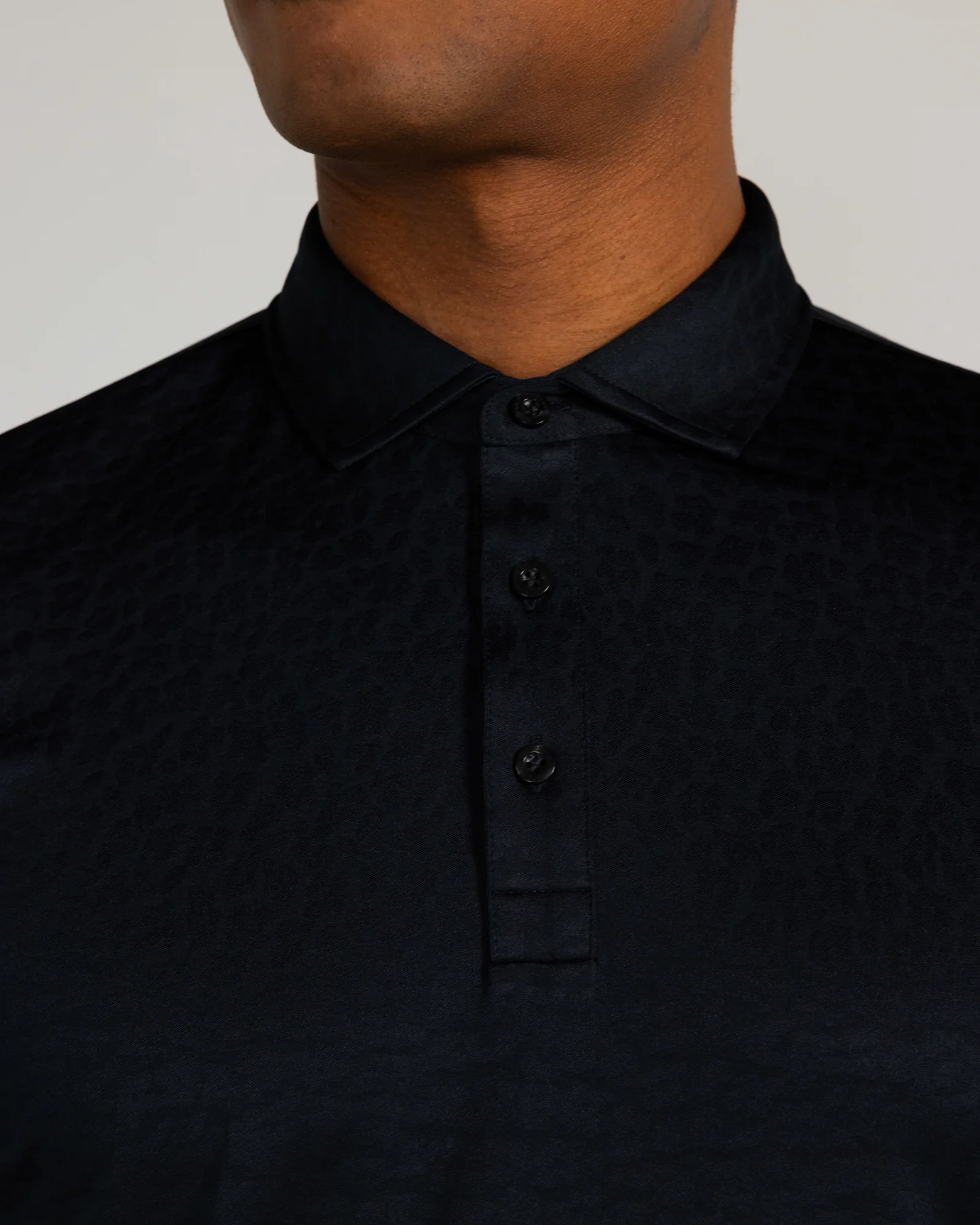 Kendall Jacquard Polo in Tuxedo - Image 3