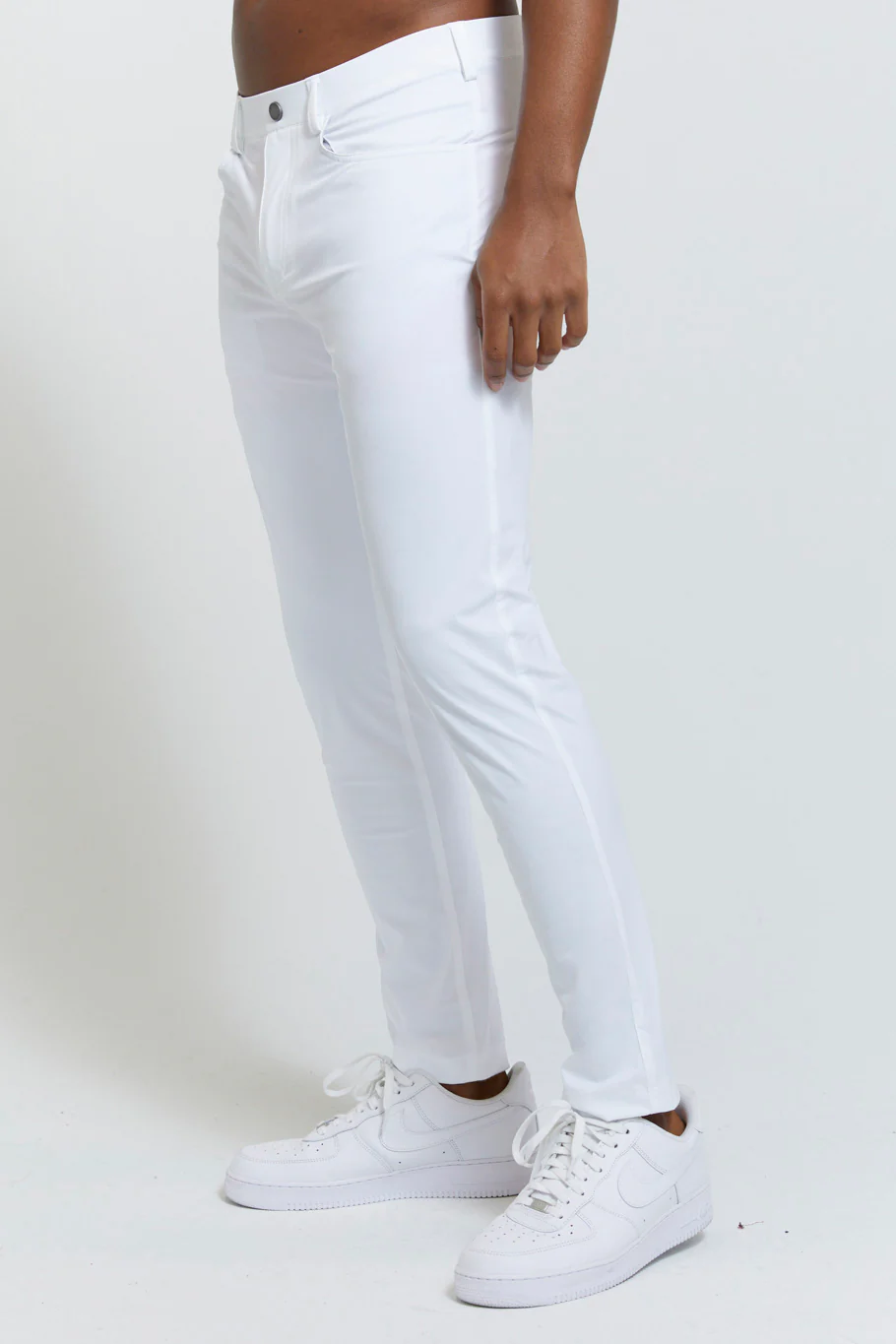 Kent Pull-On Trouser in Bright White - Image 2