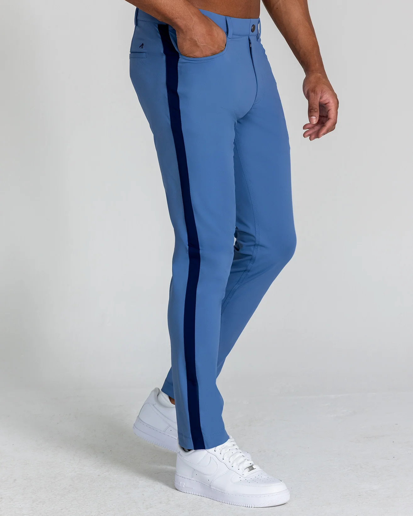 Kent Striped Pull-On Trouser in Blue Horizon - Image 3