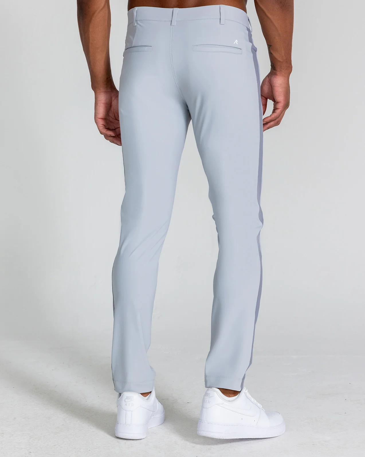 Kent Striped Pull-On Trouser in Glacier Gray - Image 4