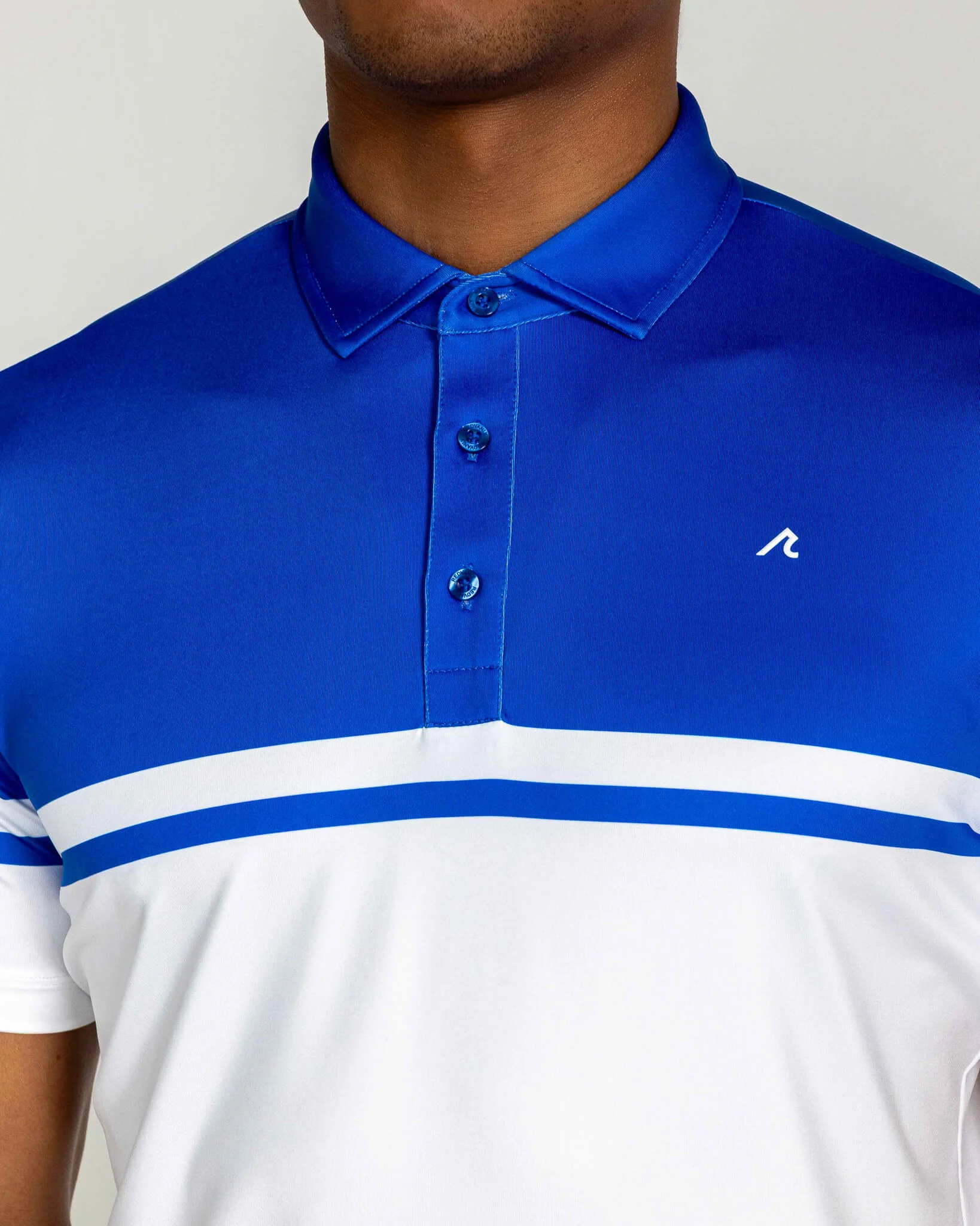 Kildare Polo in Bright White/Blue Multi - Image 3