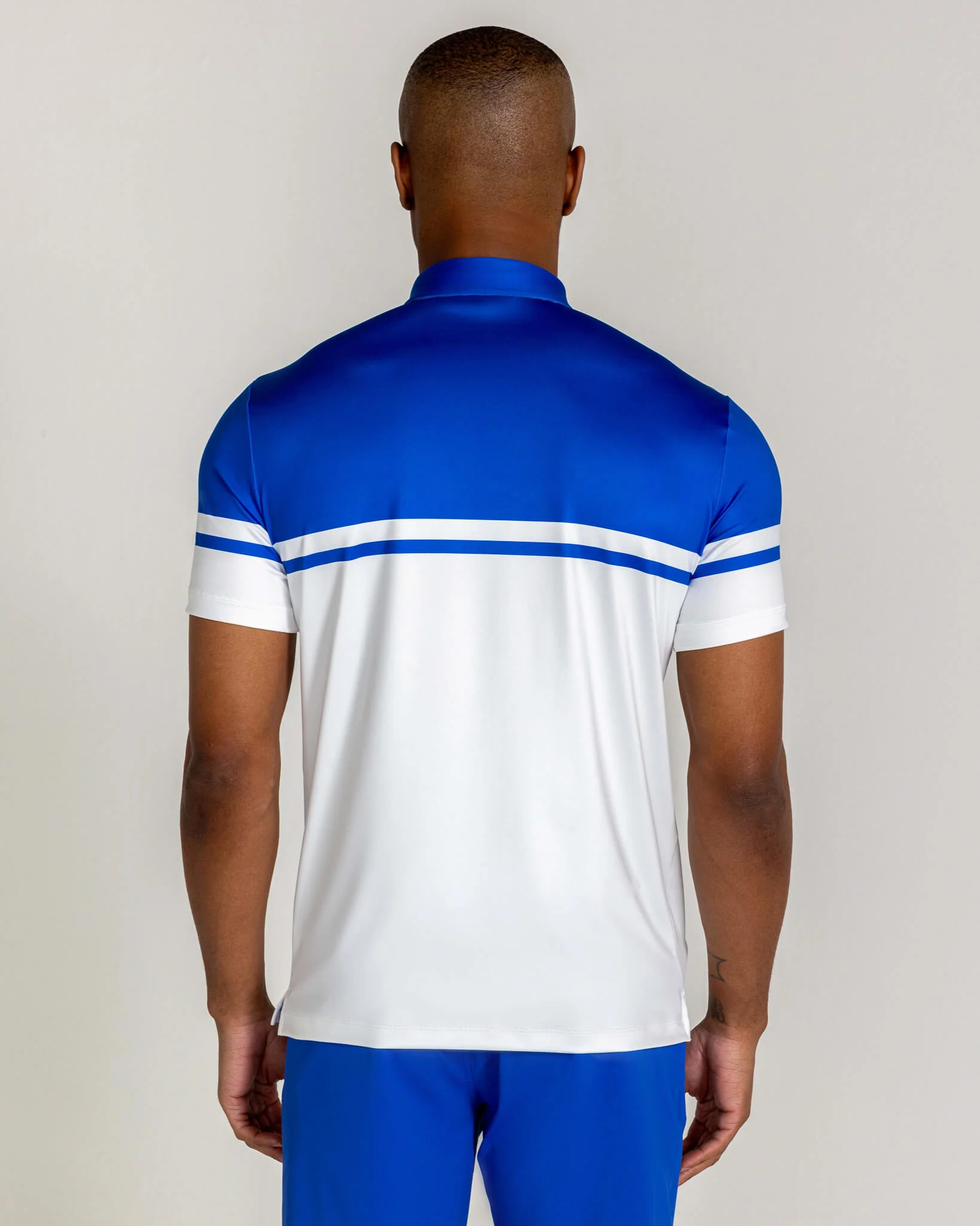 Kildare Polo in Bright White/Blue Multi - Image 4