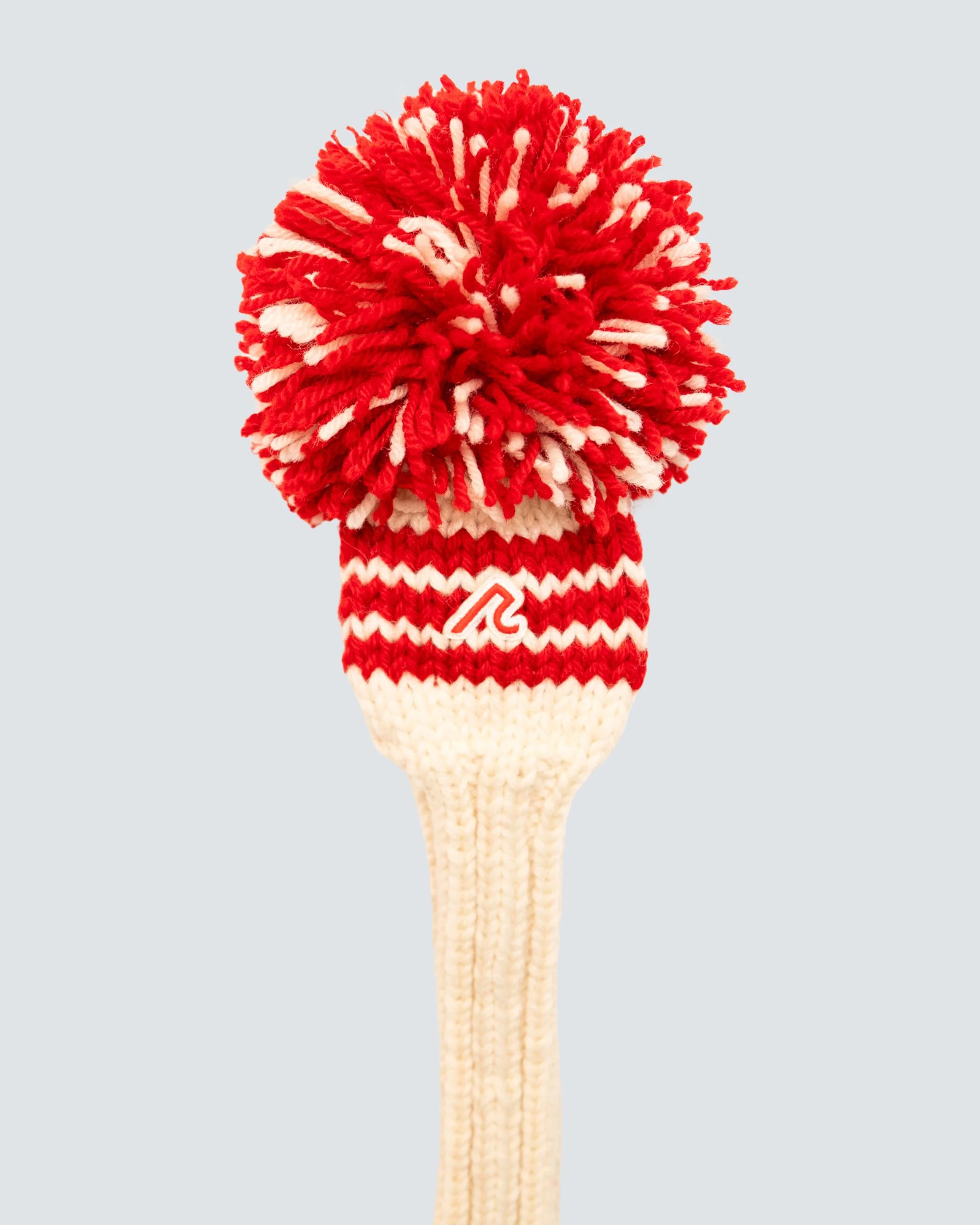 Knitted ‘R’ Icon with Pom in Ivory - Image 2