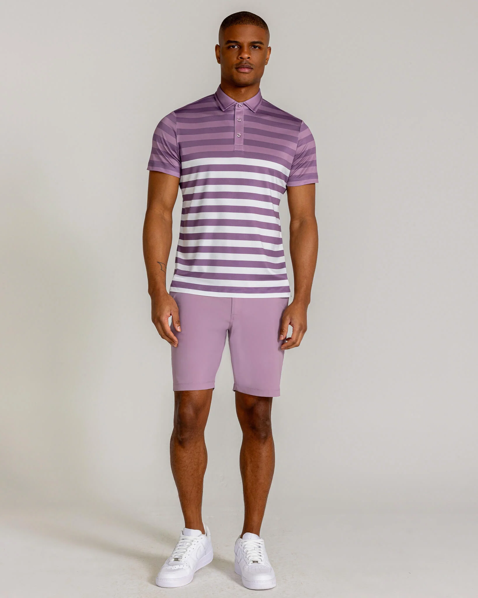 Leeson Pique Polo in Lilac - Image 2