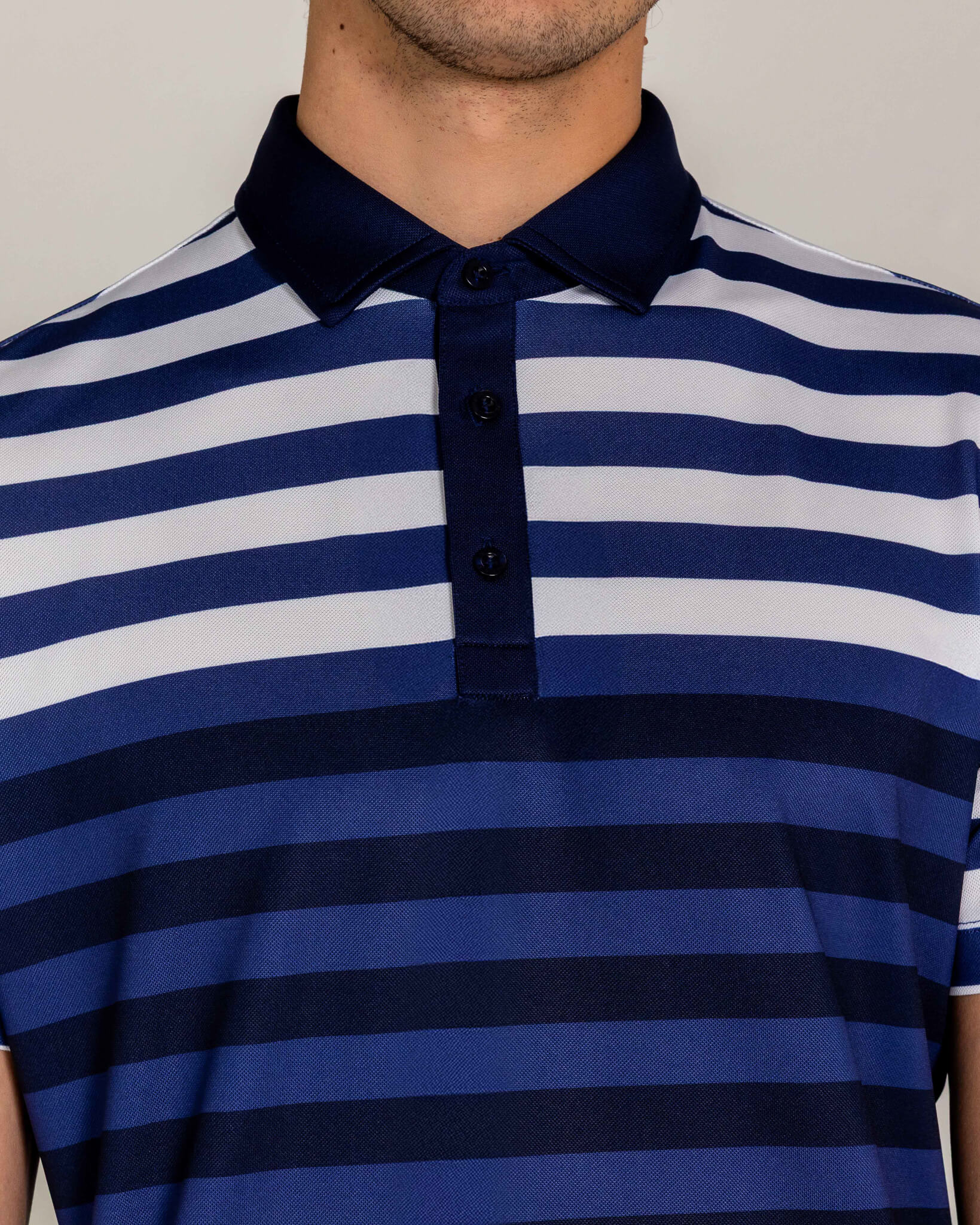 Leeson Pique Polo in Midnight Navy - Image 3