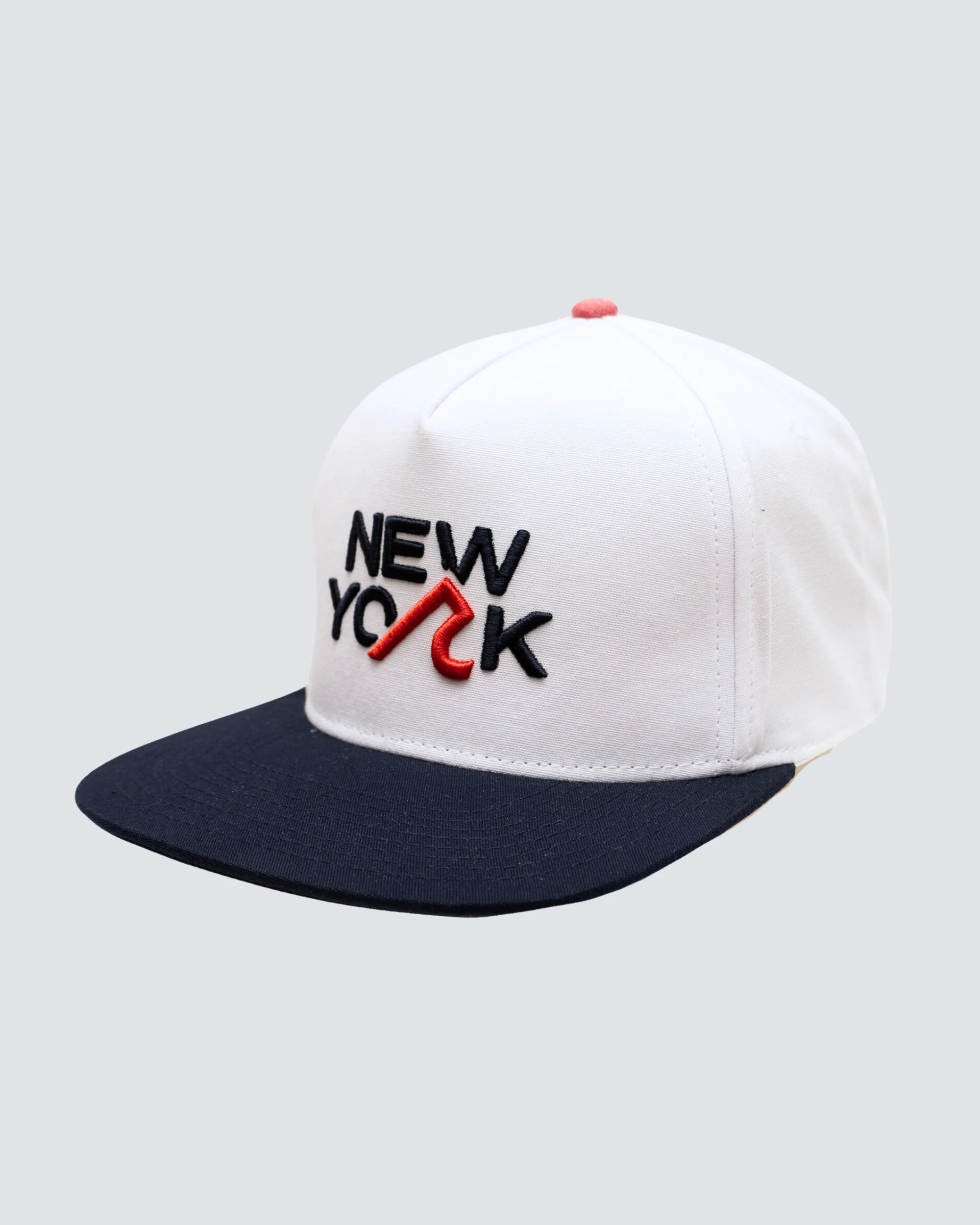 New York 5 Panel Hat in White