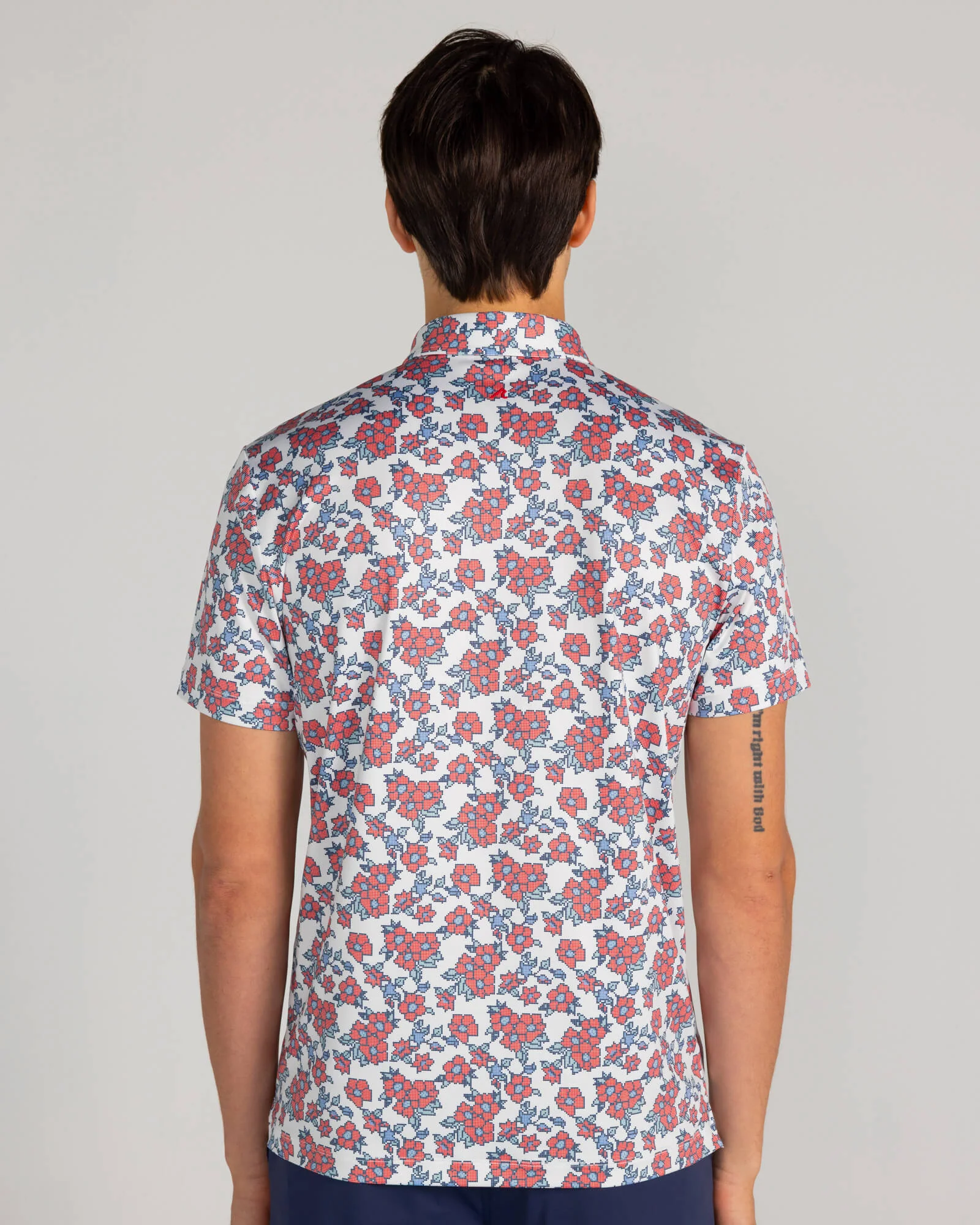 Payson Polo in Bright White/Crimson Multi - Image 4