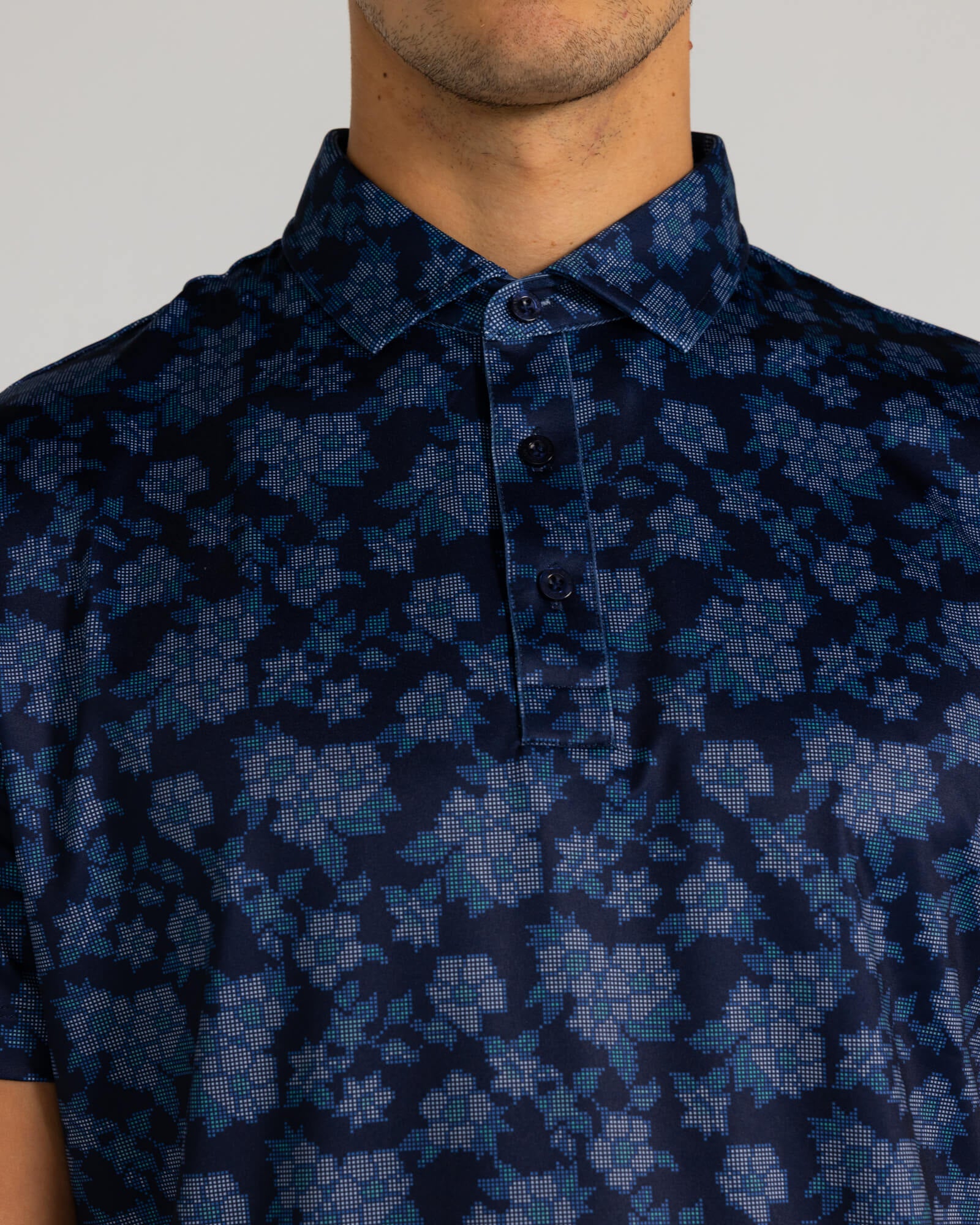 Payson Polo in Midnight Navy Multi - Image 3