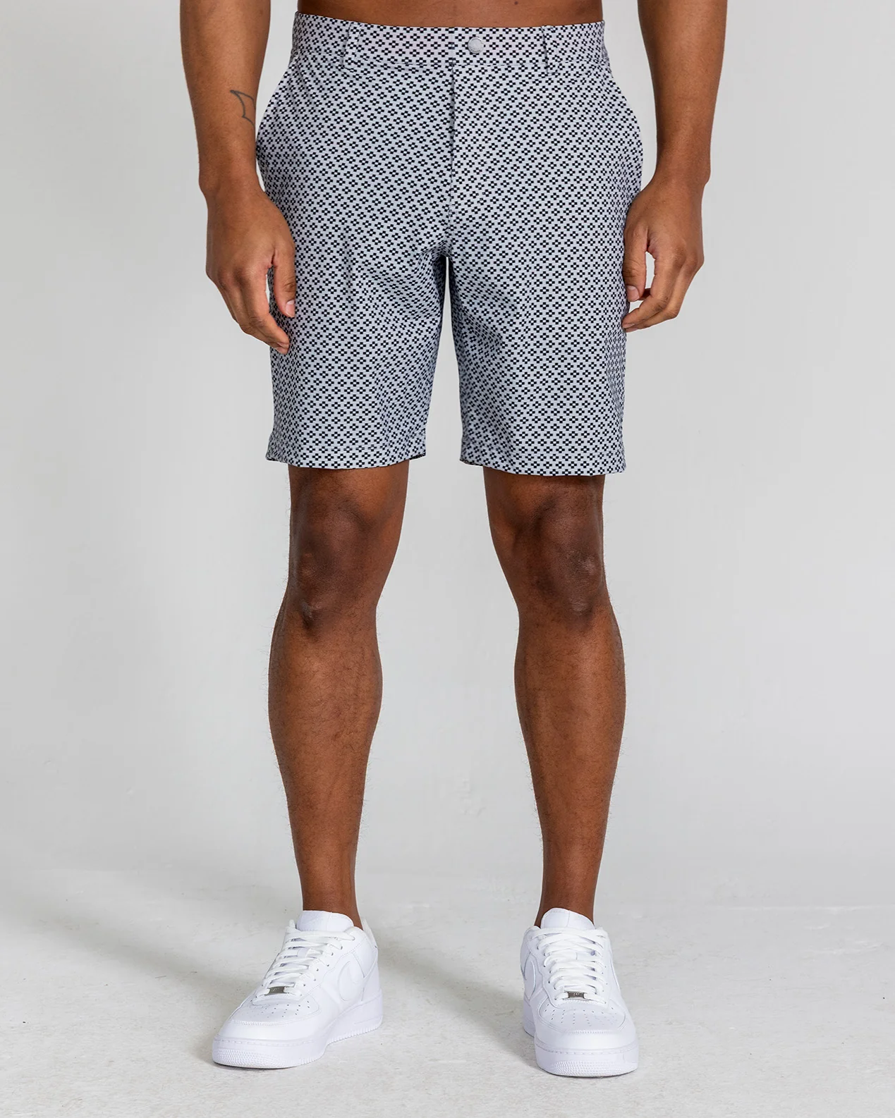 Printed Hanover Pull-On Short Duncure in Glacier Gray