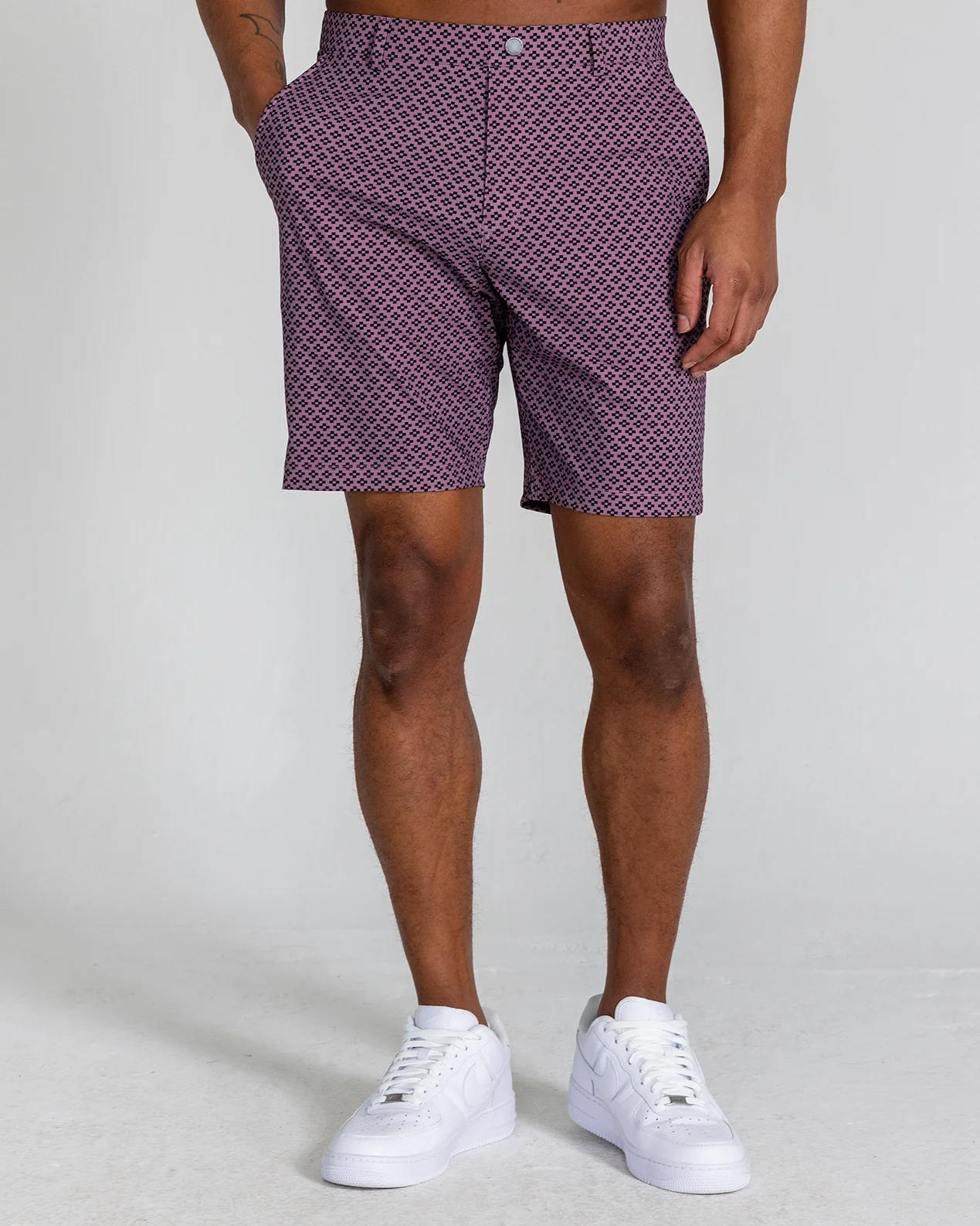 Printed Hanover Pull-On Short Duncure in Lilac - Image 2