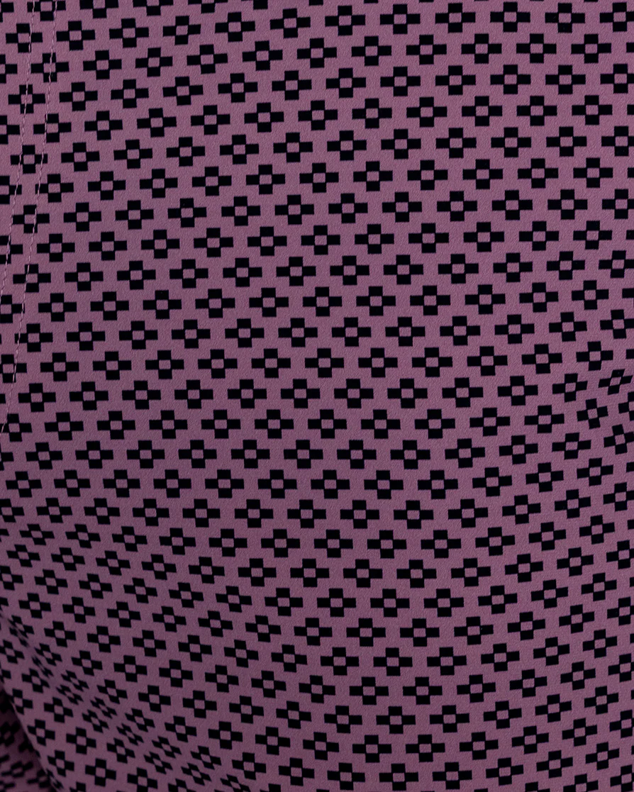 Printed Hanover Pull-On Short Duncure in Lilac - Image 3