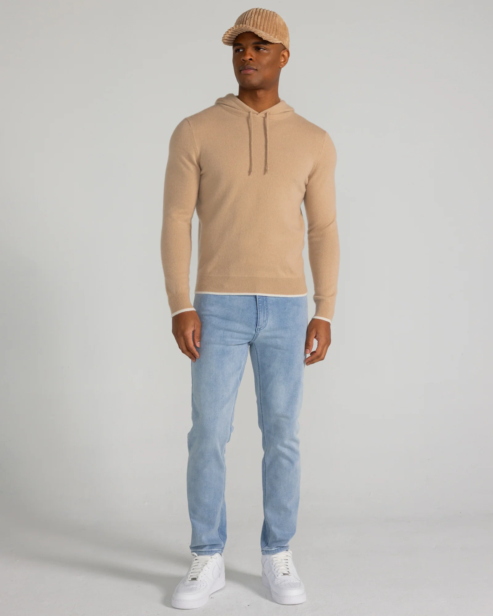 Quincy Hoodie in Pale Khaki - Image 2