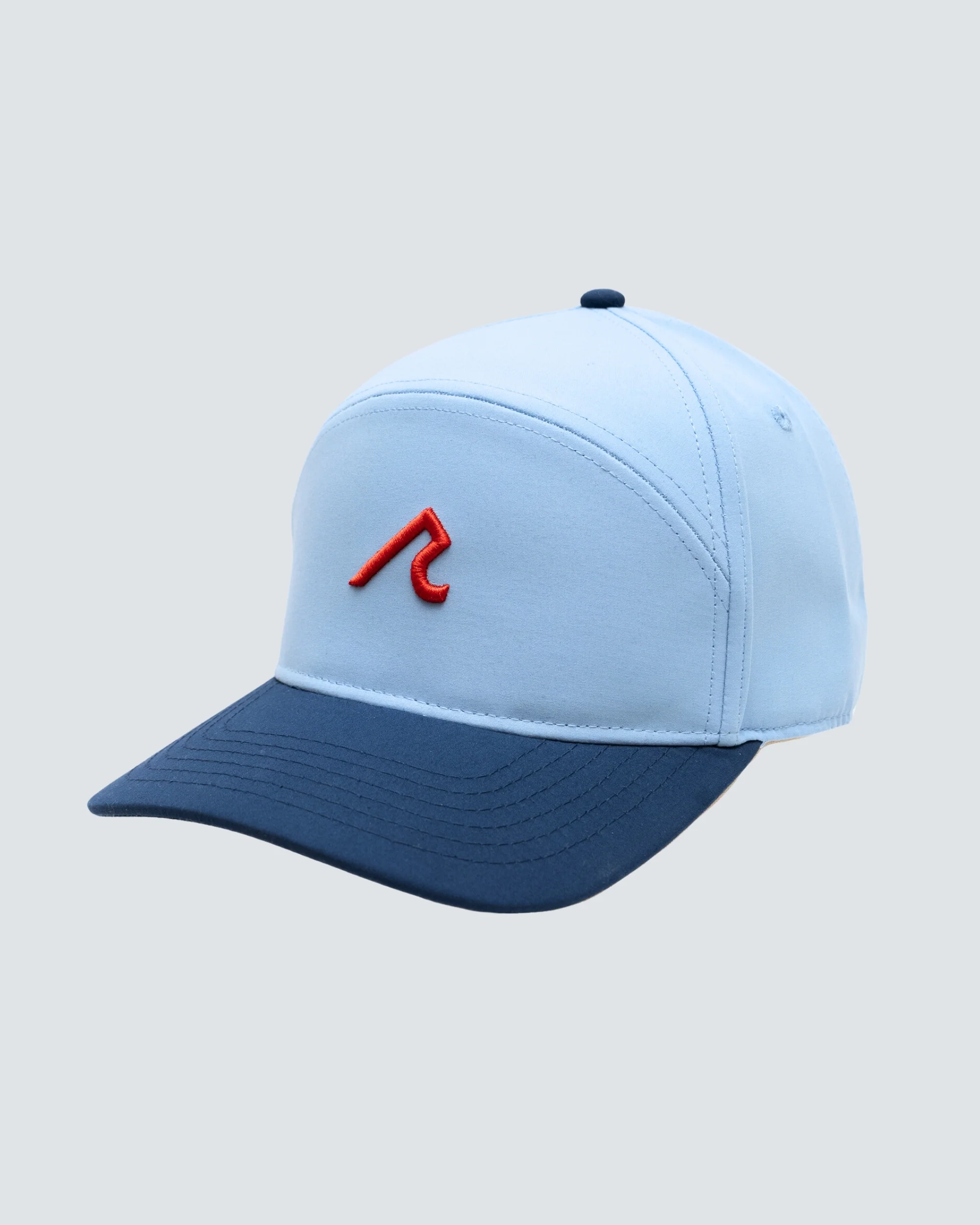 R Icon 6 Panel Hat in Sky Blue/Navy