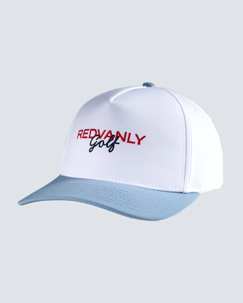 Redvanly Golf 5 Panel Hat in Bright White/Blue Horizon