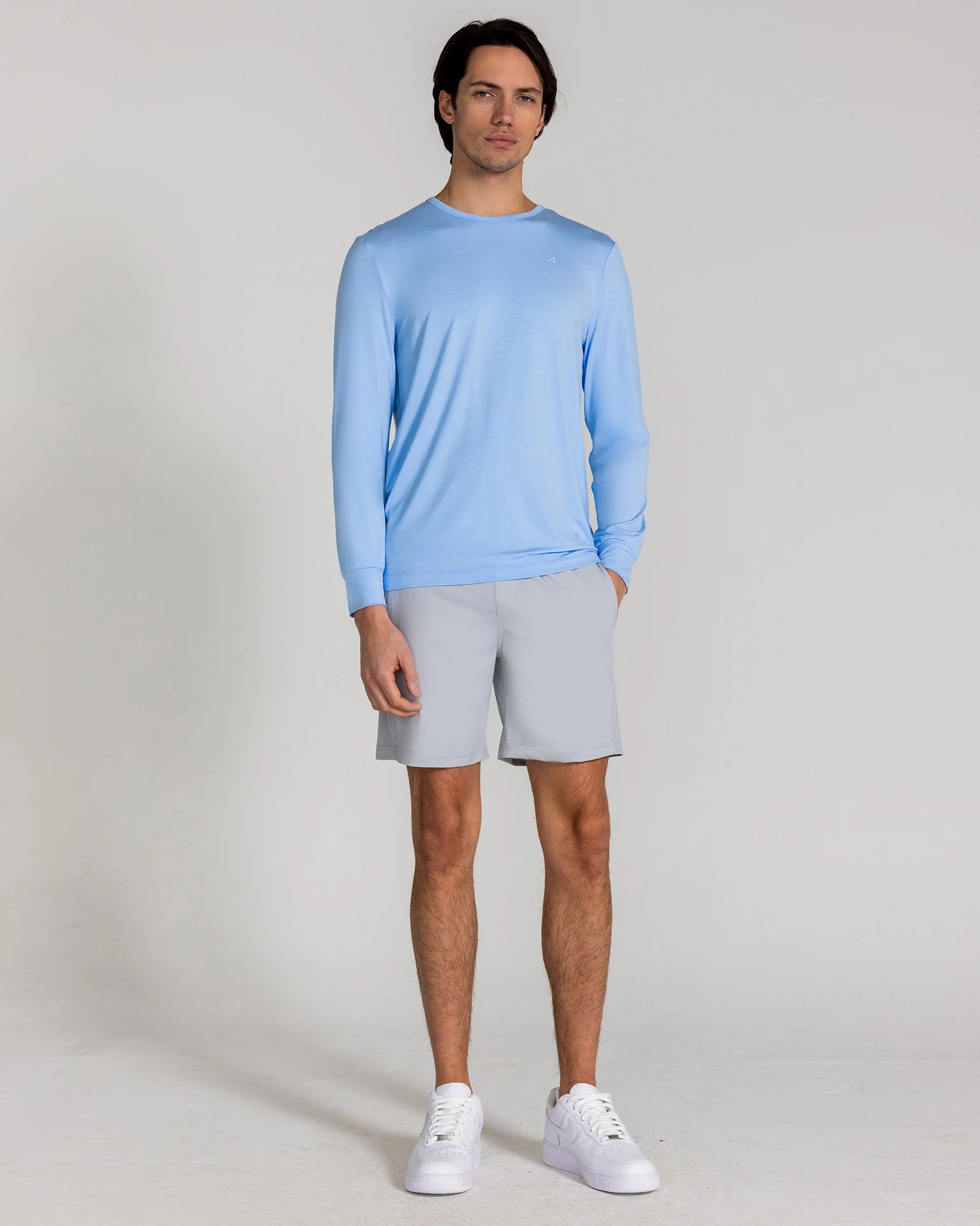 Russell Long Sleeve Tee in Mist - Image 2