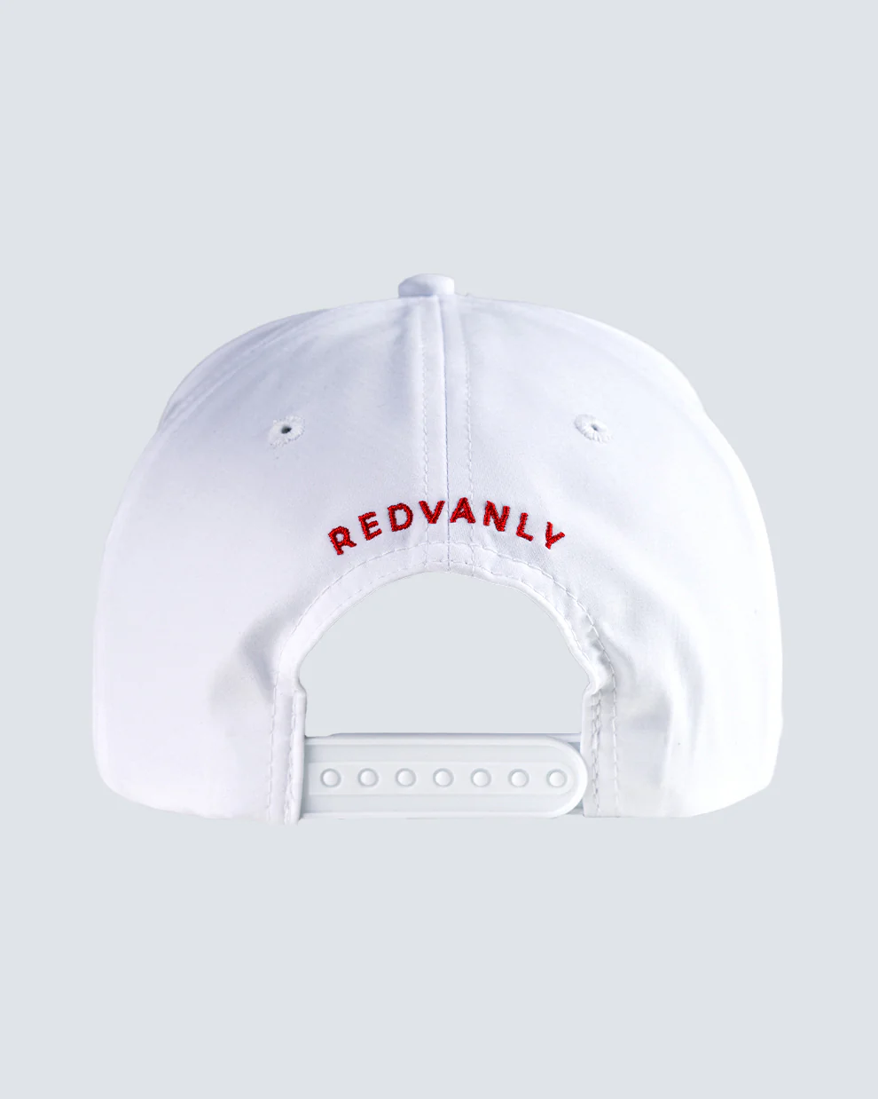 Raised 'r' Icon 5 Panel Hat in Bright White - Image 2