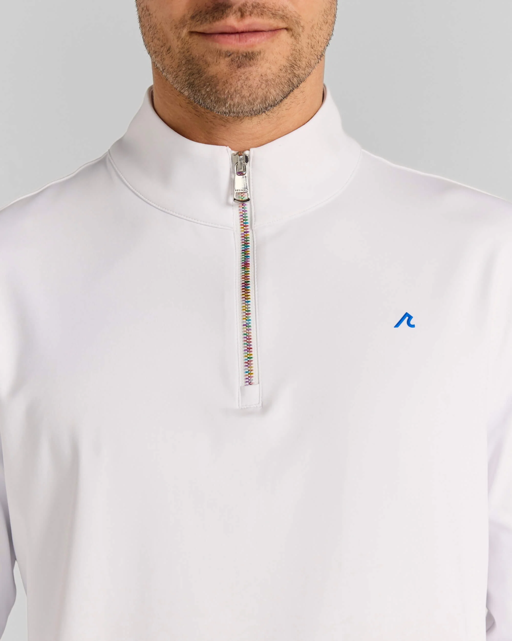 Sevres Quarter-Zip in Bright White - Image 3