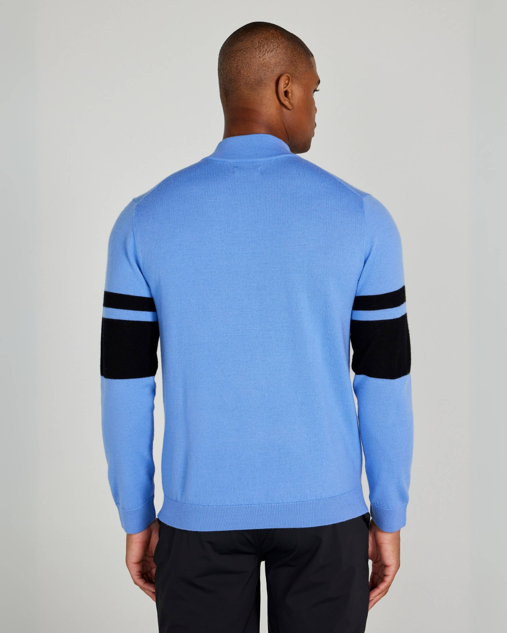 Stayner Merino Quarter Zip in Bleu - Image 4
