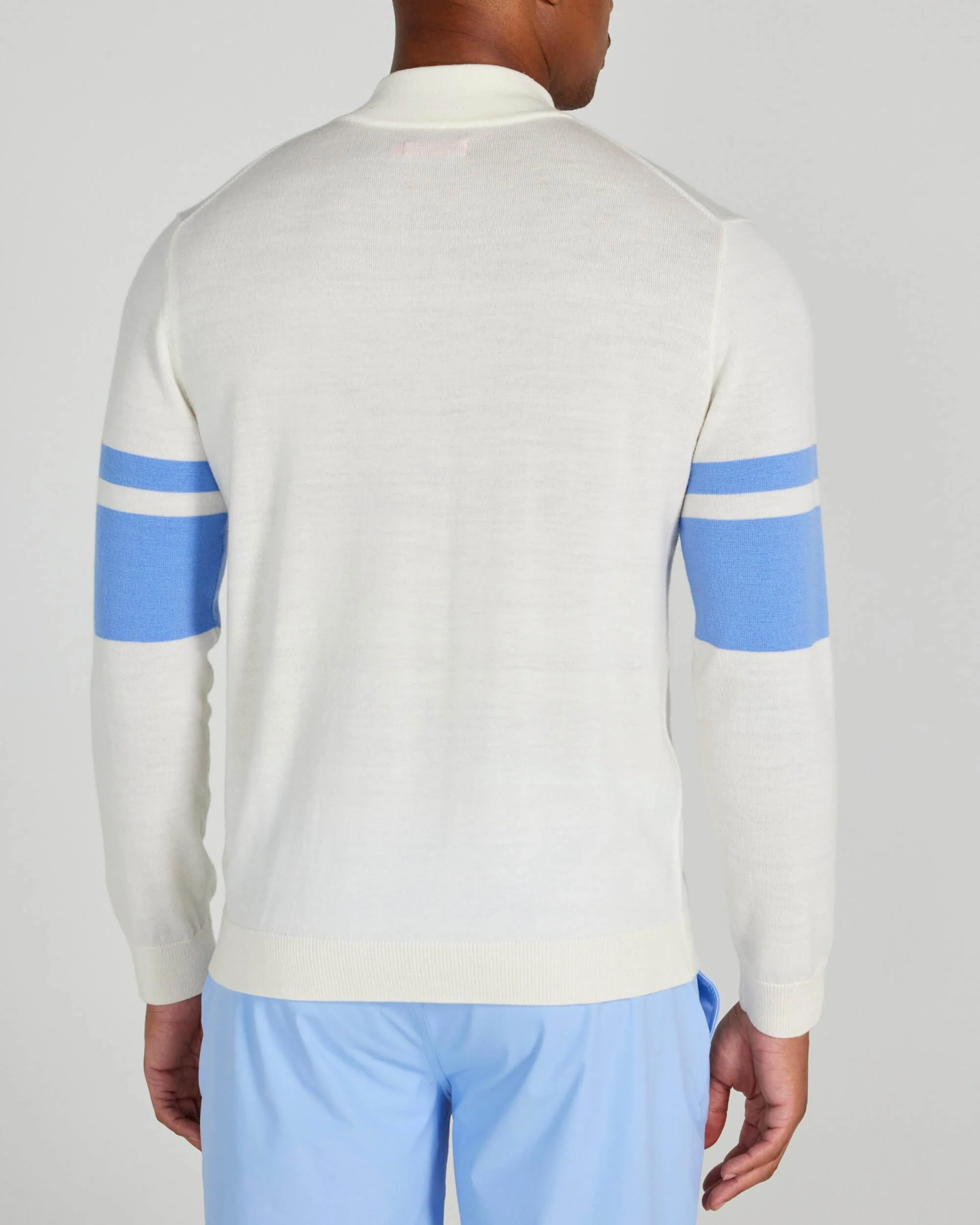 Stayner Merino Quarter Zip in Cream - Image 4