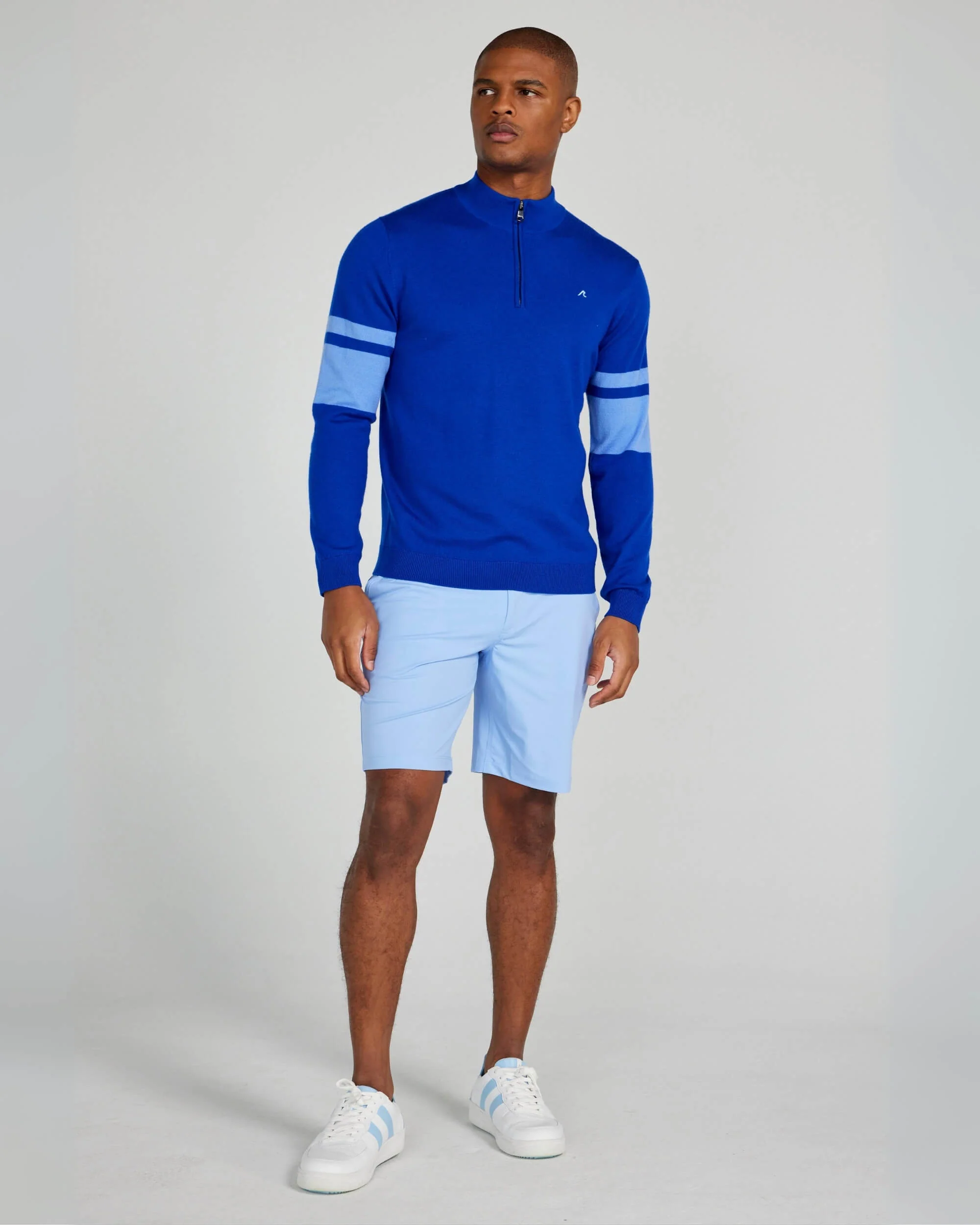 Stayner Merino Quarter Zip in Liberty - Image 2