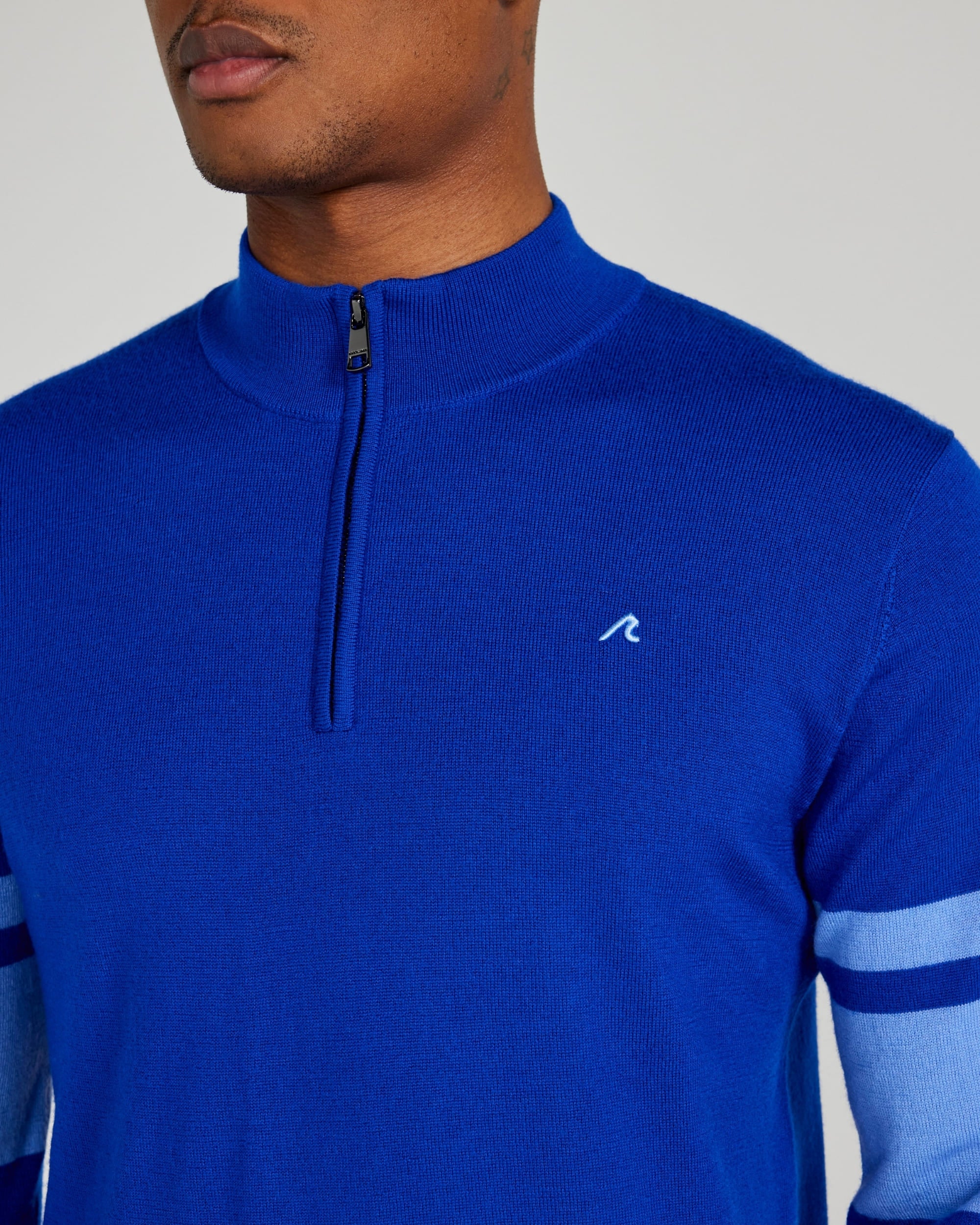 Stayner Merino Quarter Zip in Liberty - Image 3