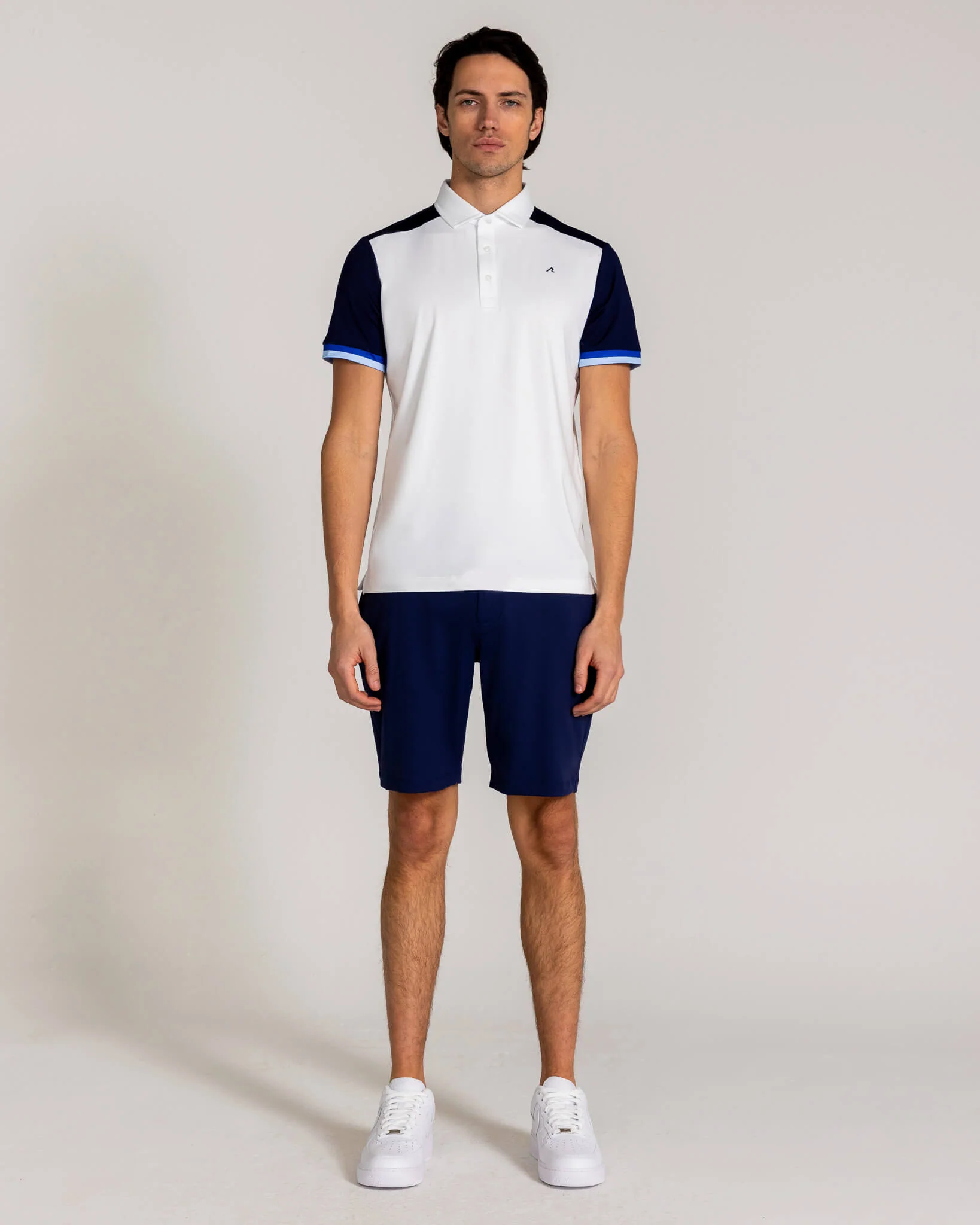 Sydney Polo in Bright White/Midnight Navy - Image 2